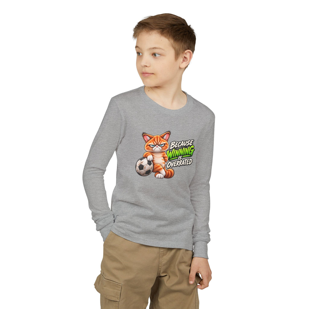 Because Winning is Overrated - Mildly Feral - Youth Long Sleeve Tee