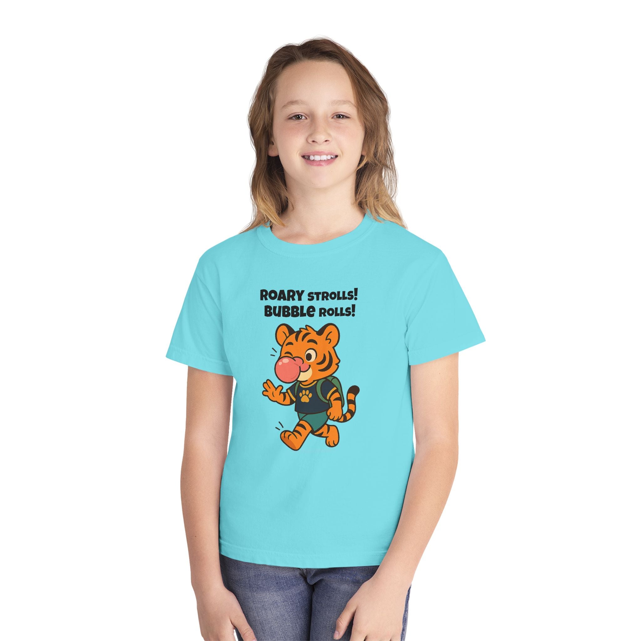 Youth Midweight Cotton Tee - Roary's Bubblegum Time