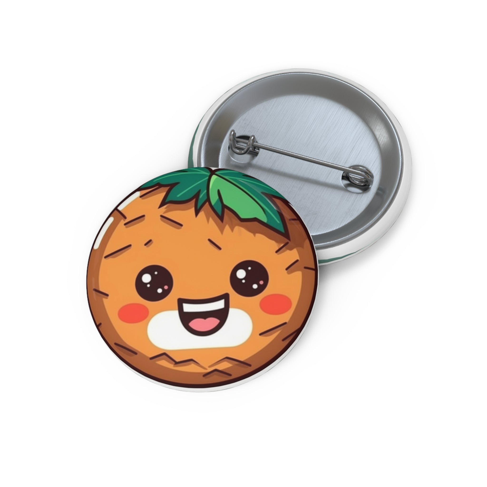 Custom Pin Buttons - Coconut
