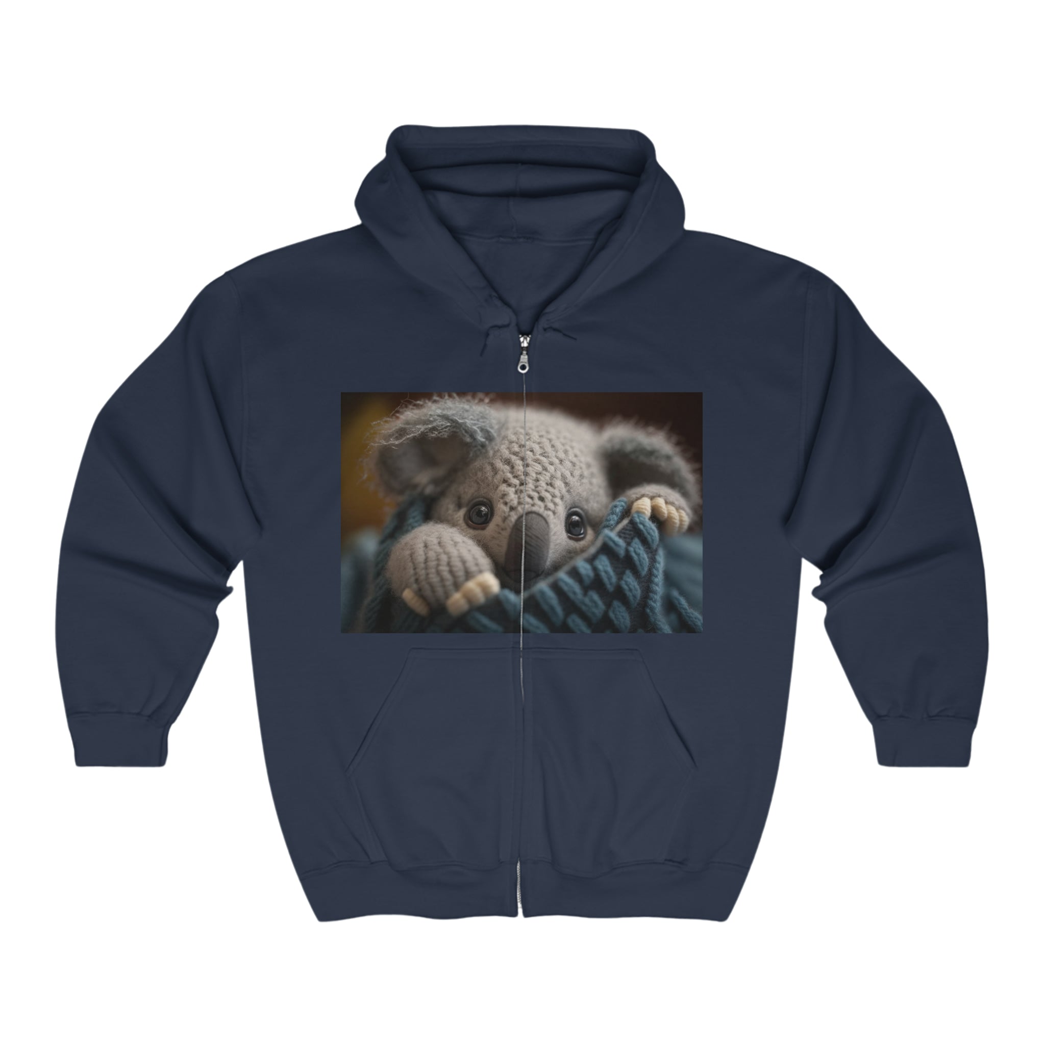 Unisex Heavy Blend™ Full Zip Hooded Sweatshirt - Baby Animals - Koala