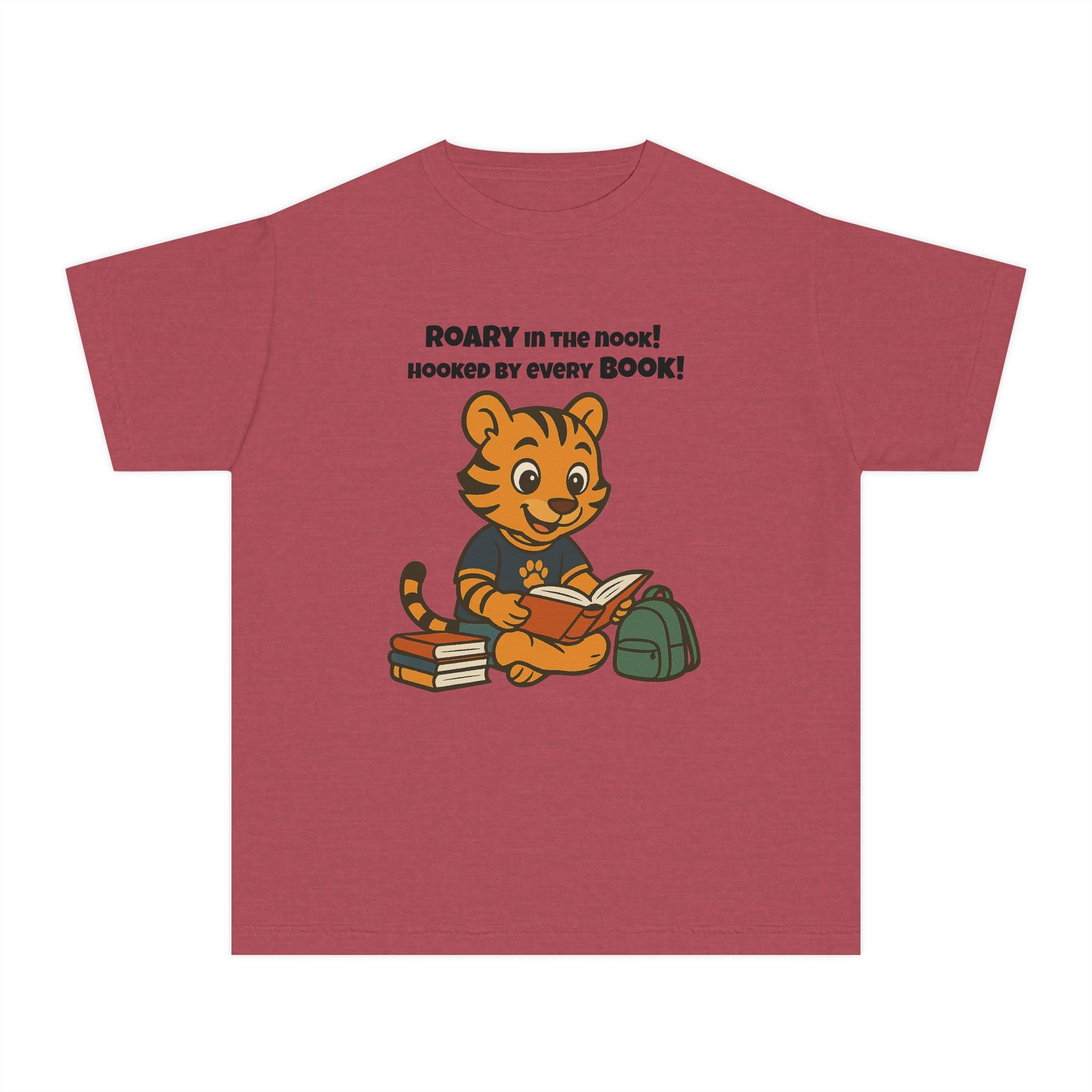 Youth Midweight Cotton Tee - Roary's Adventures in the Library