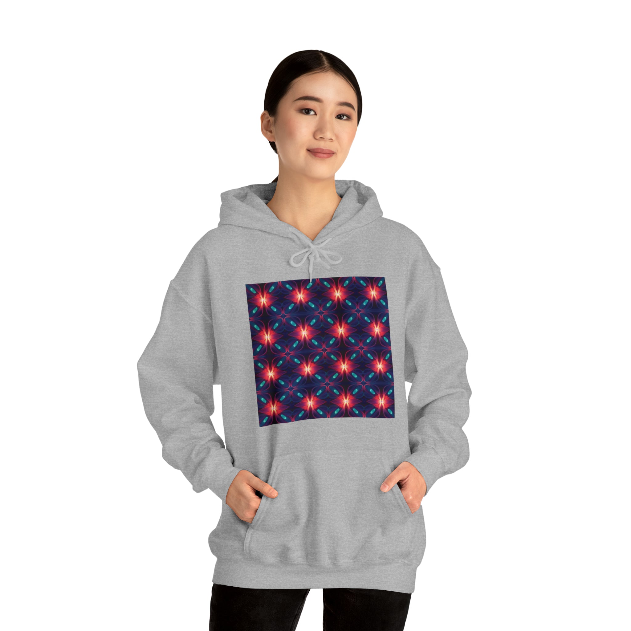 Unisex Heavy Blend™ Hooded Sweatshirt - Abstract Neon Designs 04