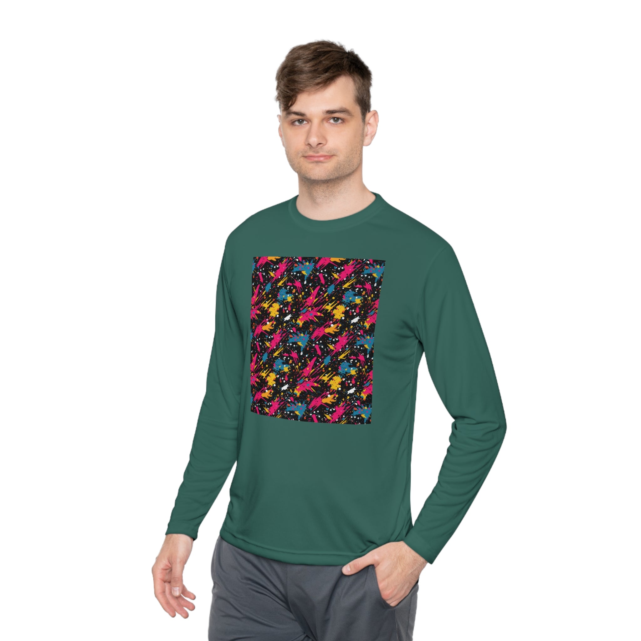 Unisex Lightweight Long Sleeve Tee (AOP) - Abstract Designs 10