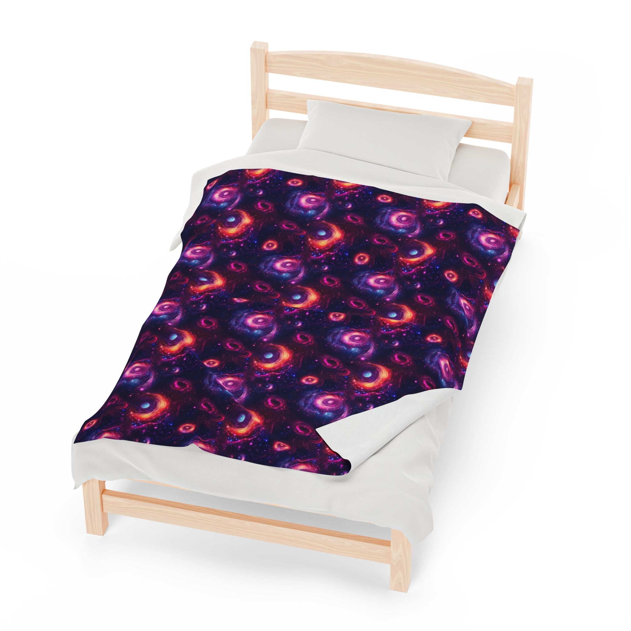 Velveteen Plush Blanket (AOP) - Fantasy Galaxies 05