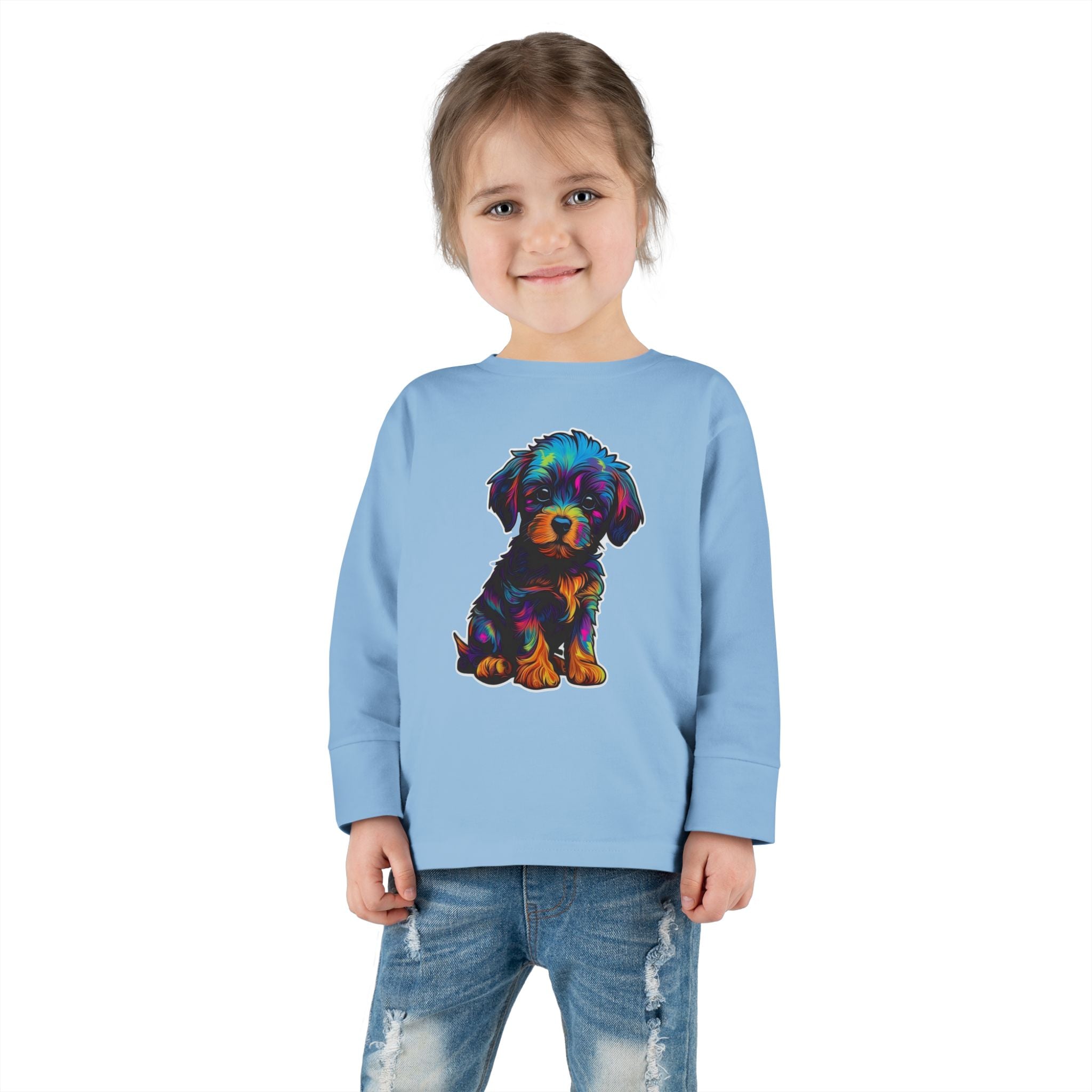 Toddler Long Sleeve Tee - Puppies 04