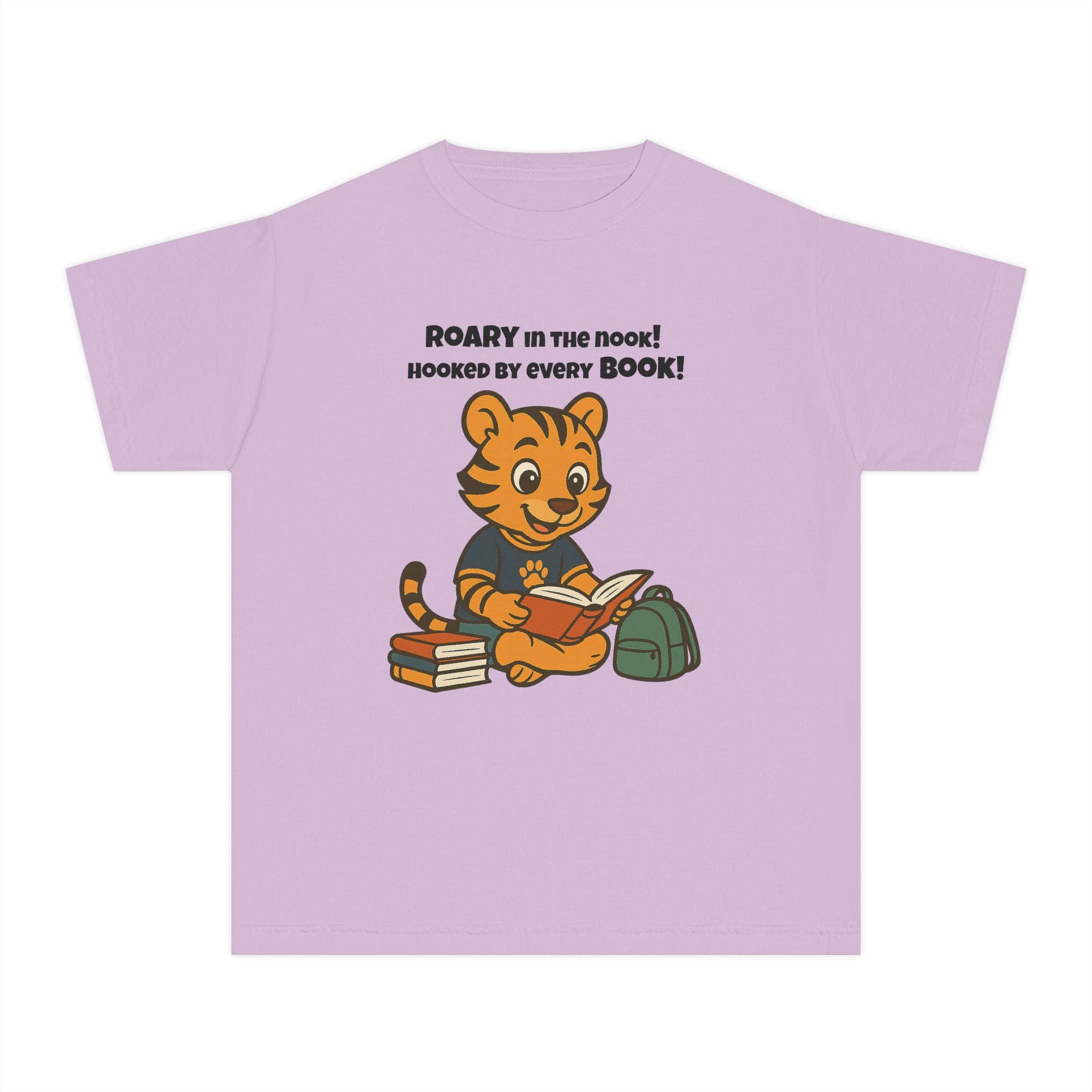 Youth Midweight Cotton Tee - Roary's Adventures in the Library