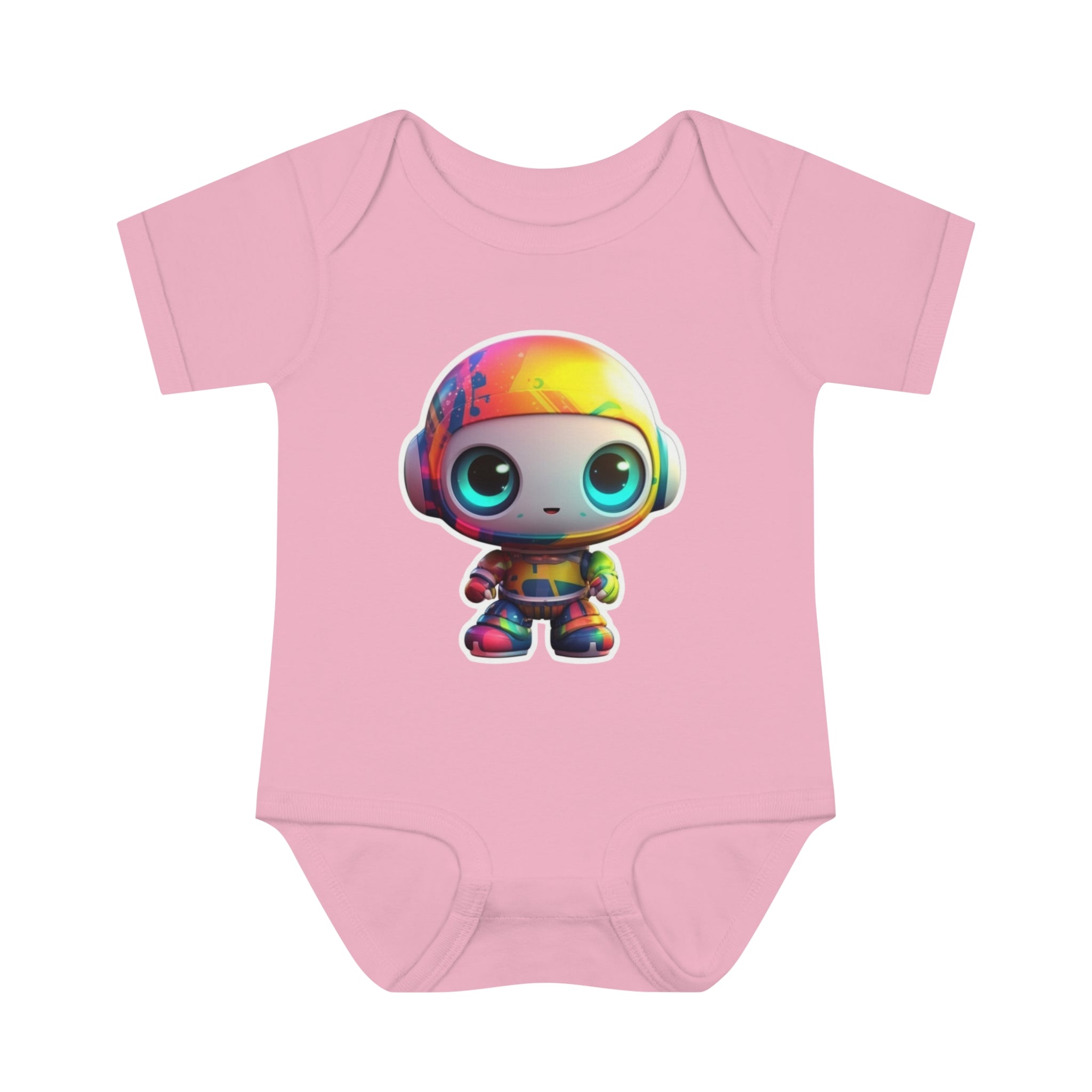 Infant Baby Rib Bodysuit - Beep, Robot Pop Art 02