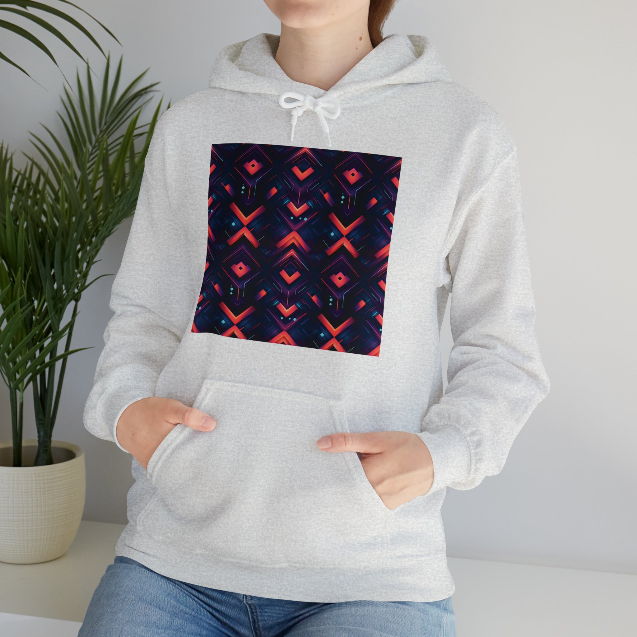 Unisex Heavy Blend™ Hooded Sweatshirt - Abstract Neon Designs 03