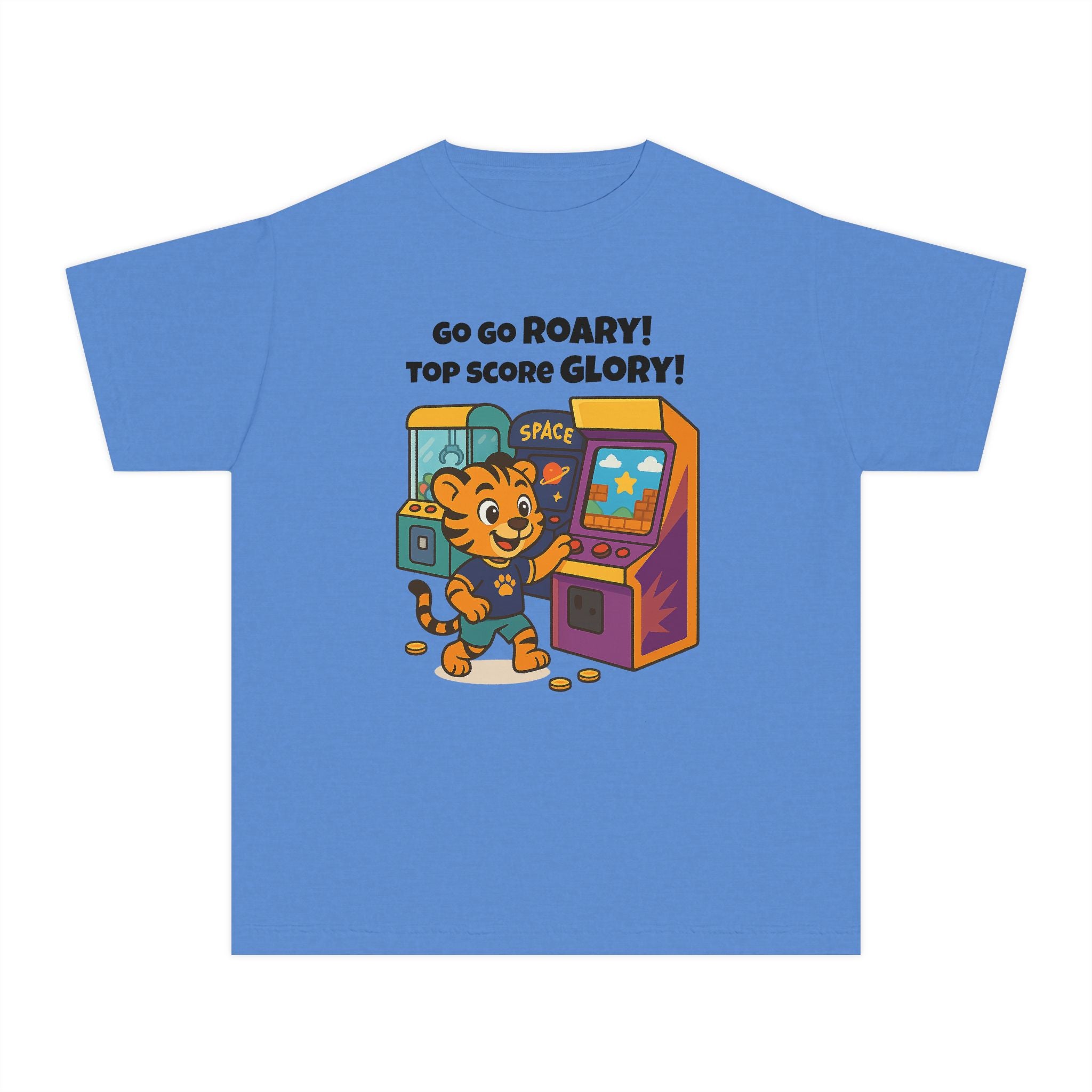 Youth Midweight Cotton Tee - Roary's Adventures at the Arcade