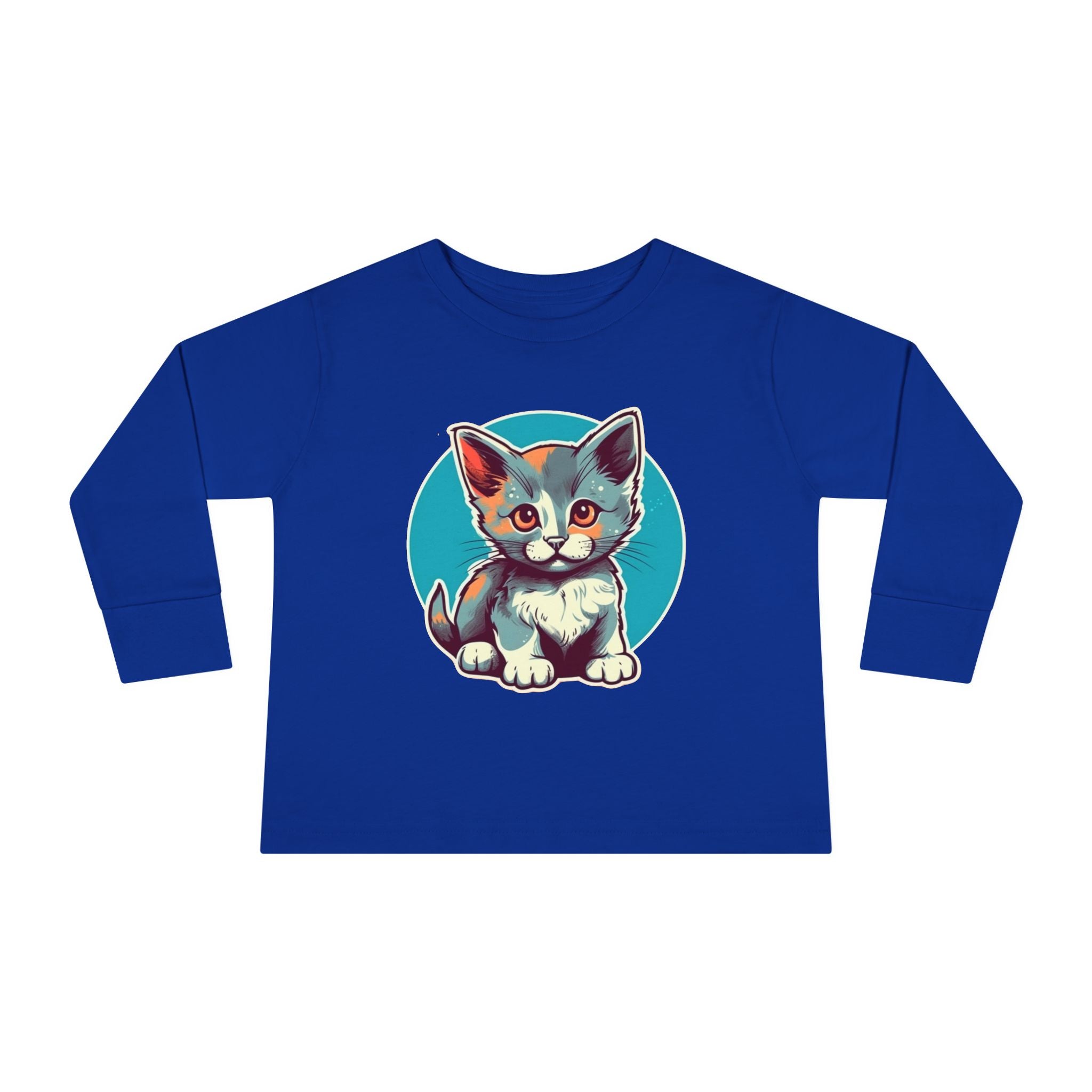 Toddler Long Sleeve Tee - Cat Kitten