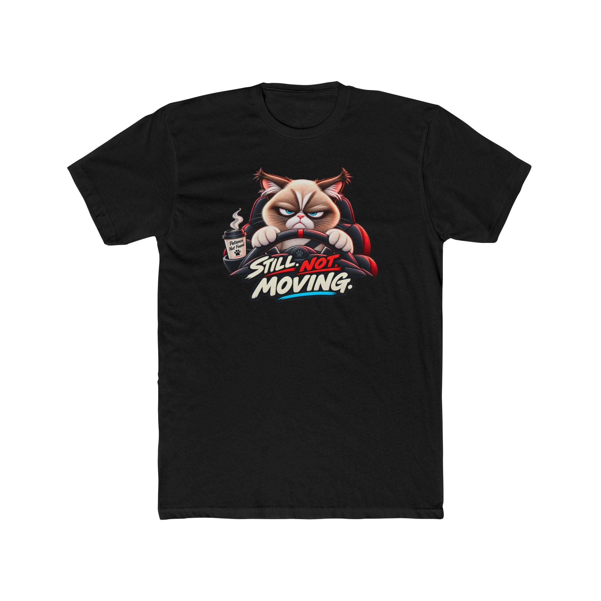 Men's Cotton Crew Tee - Grumpy Cats Collection - Traffic Still not Moving