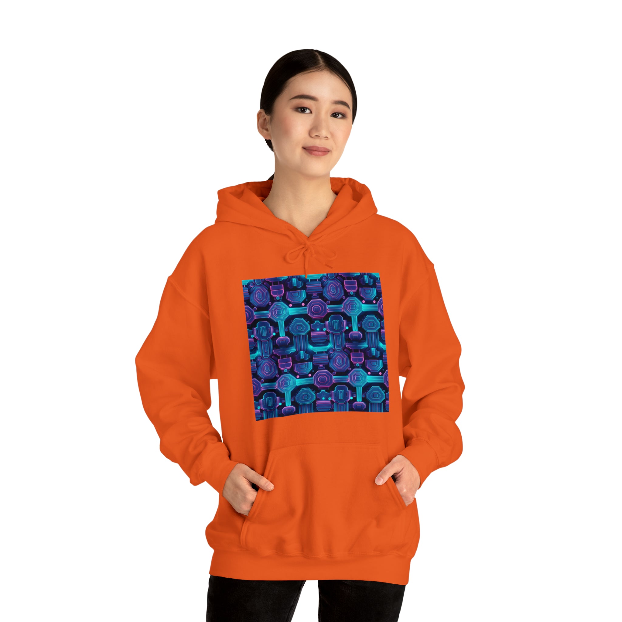 Unisex Heavy Blend™ Hooded Sweatshirt - Abstract Neon Designs 02