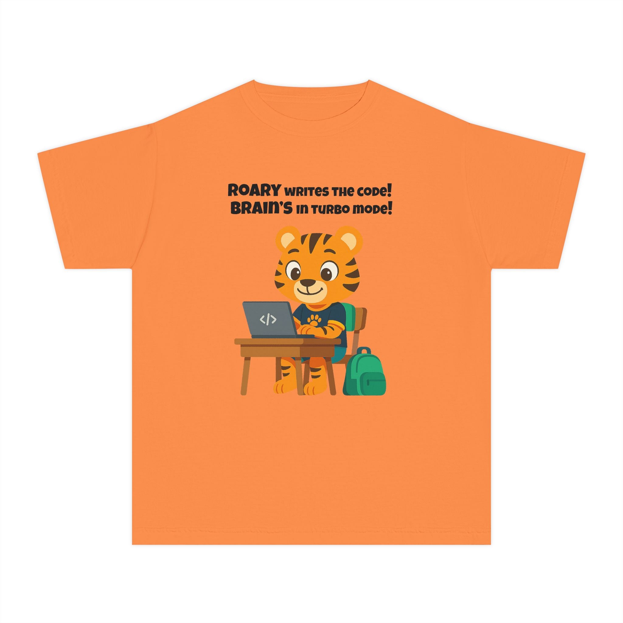 Youth Midweight Cotton Tee - Roary's Coding Time
