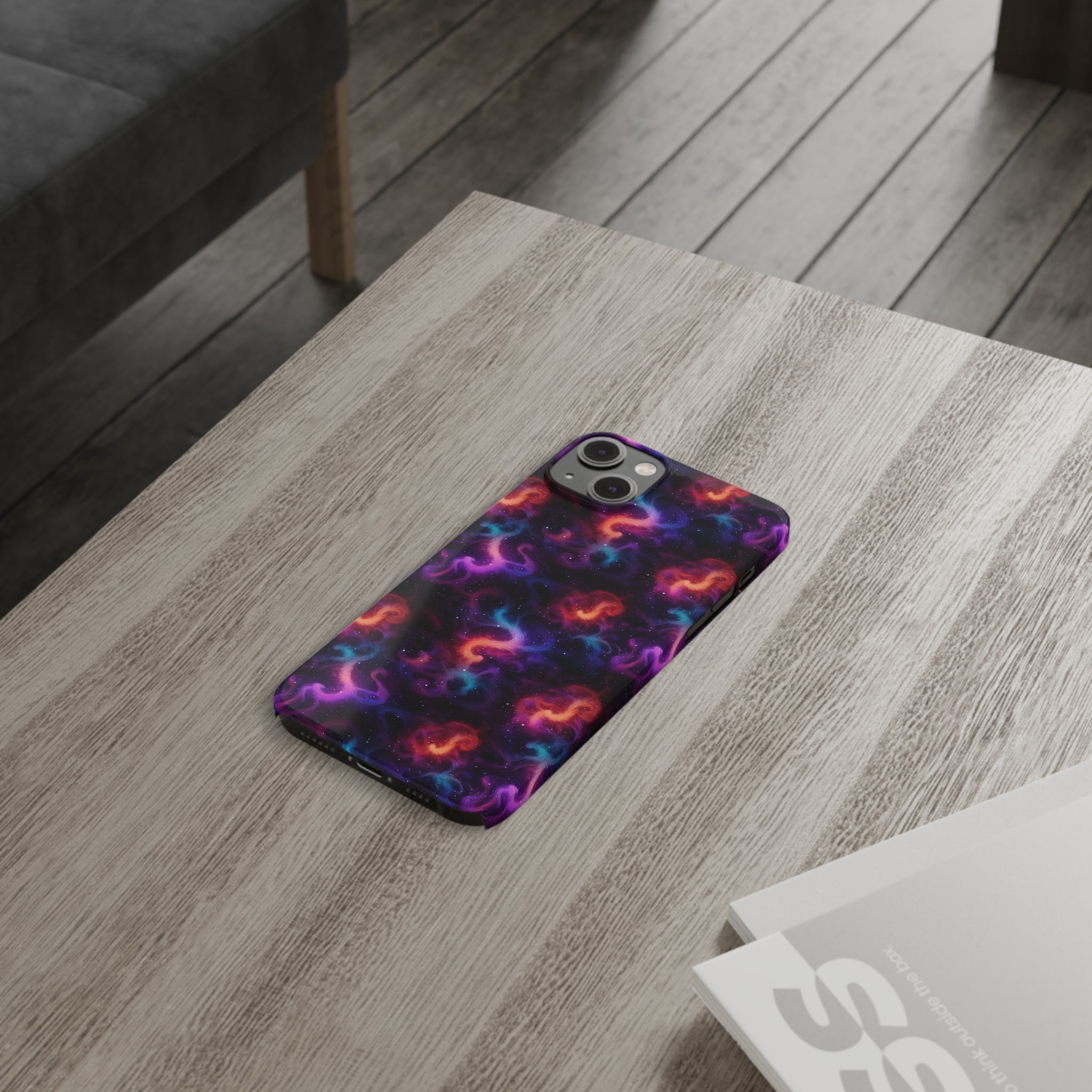 Slim Phone Cases (AOP) - Seamless Fantasy Galaxies 05