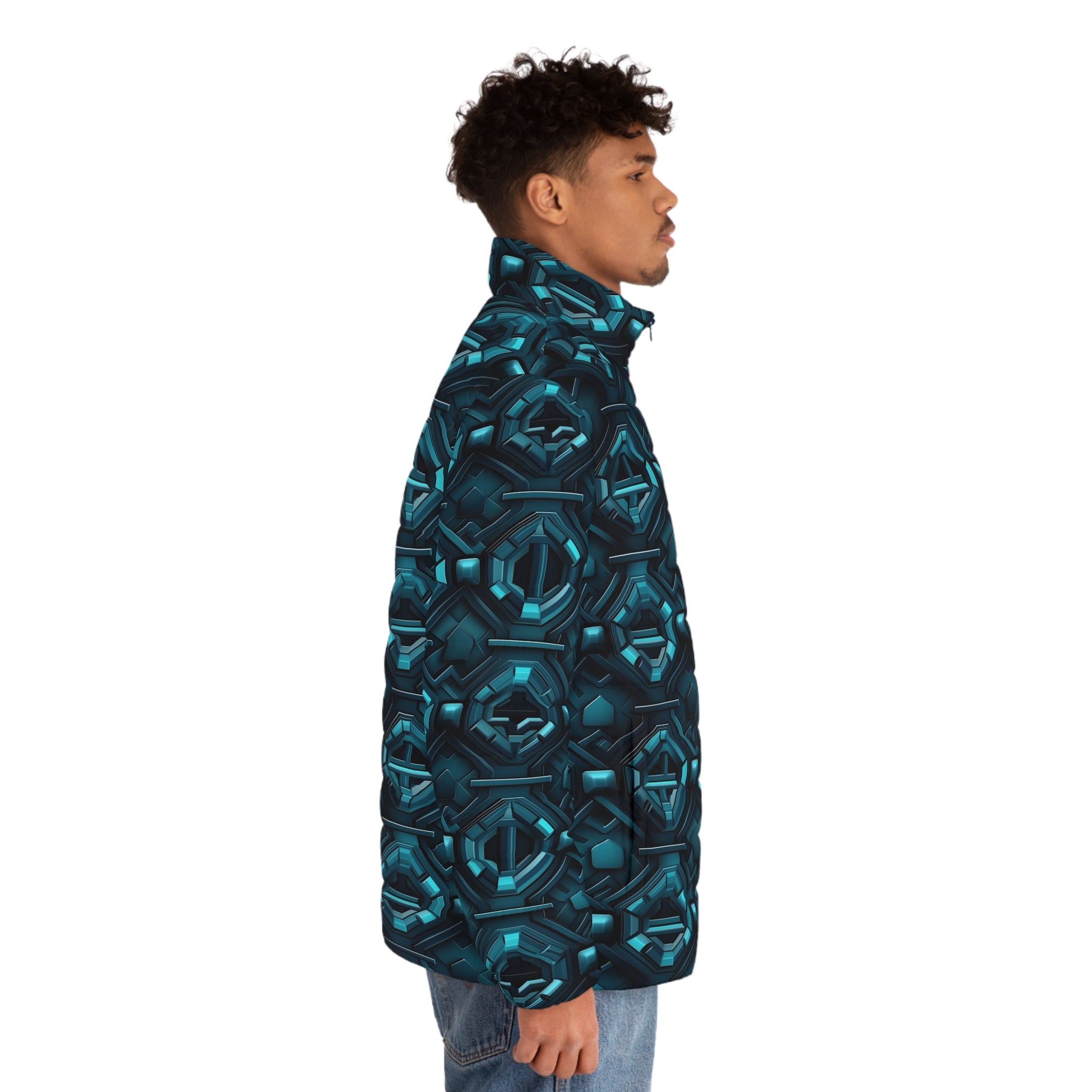 Men's Puffer Jacket (AOP) - Abstract Designs 11
