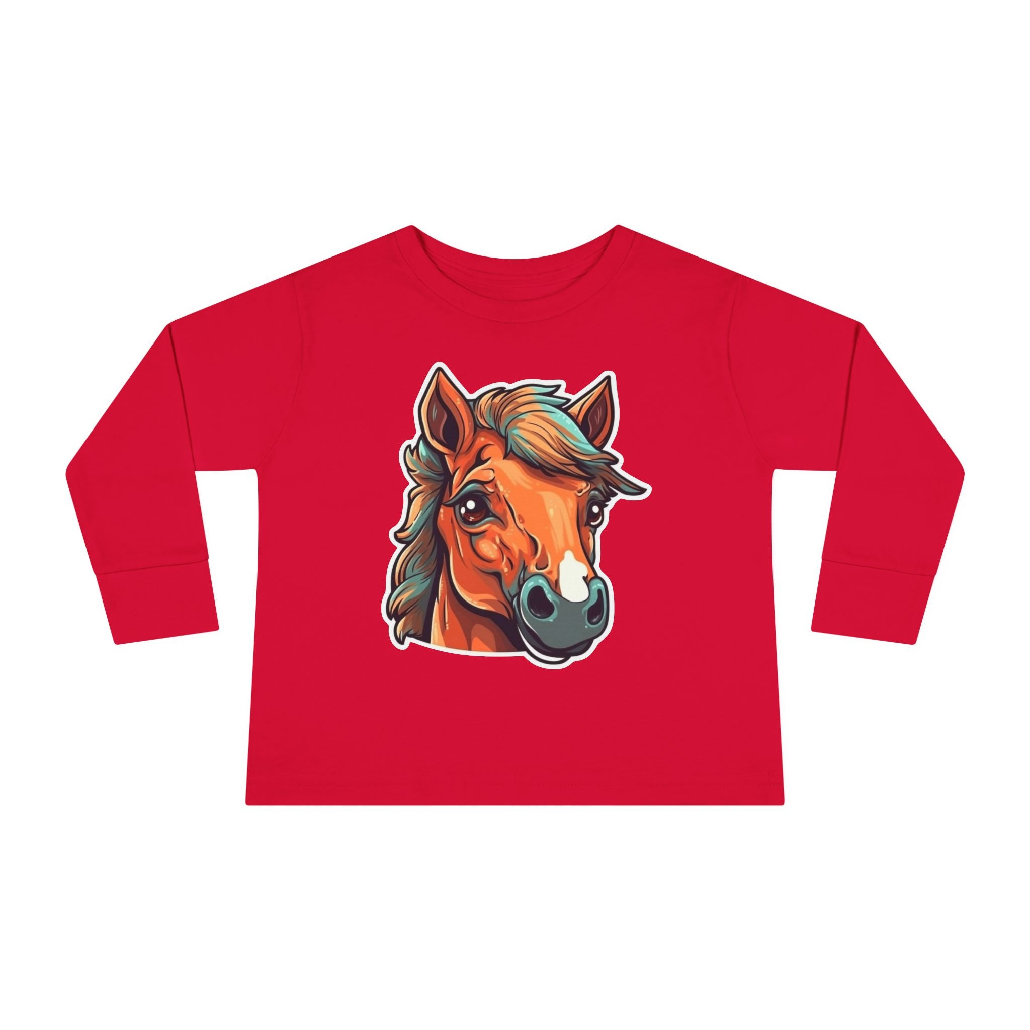 Toddler Long Sleeve Tee - Horse Foal