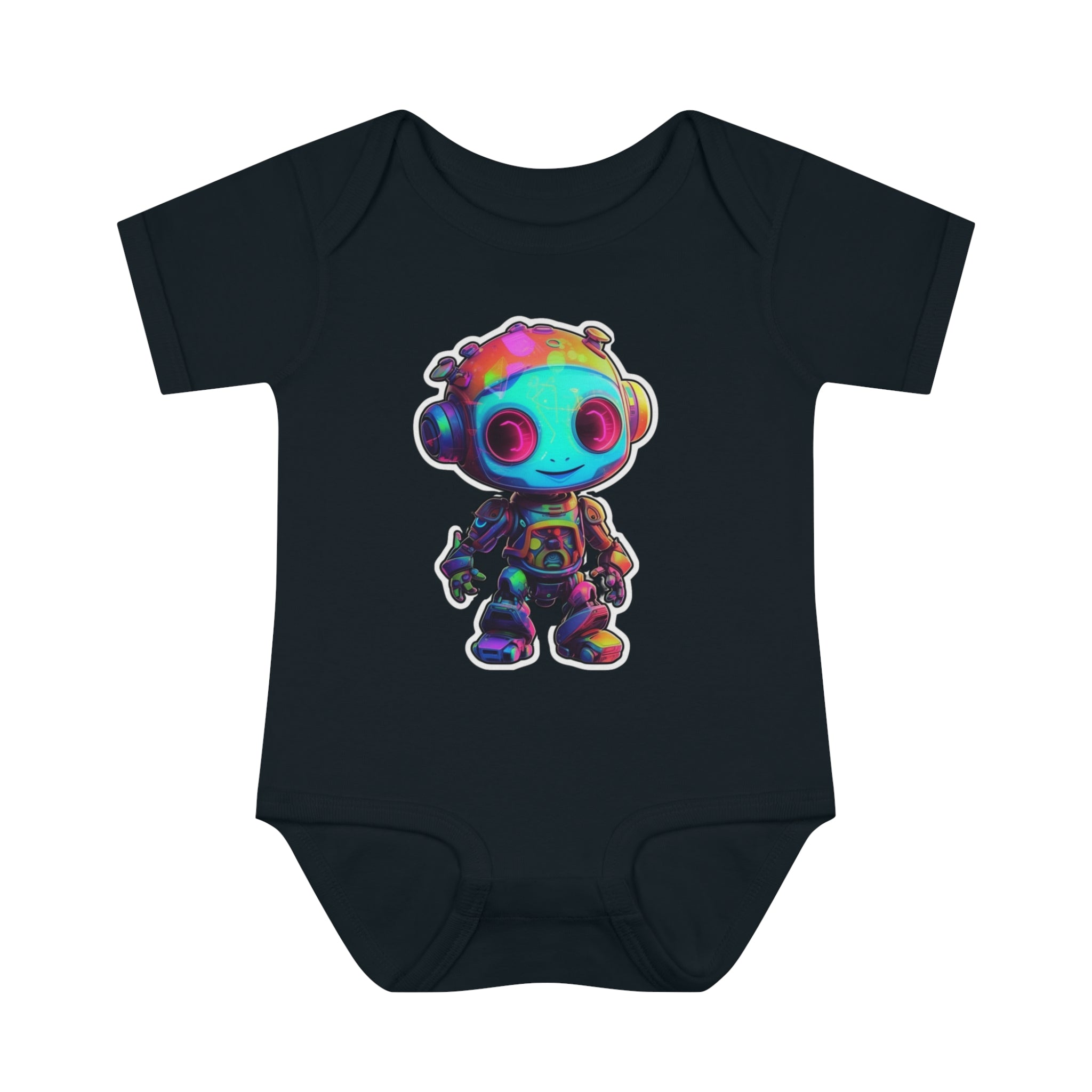 Infant Baby Rib Bodysuit - Chip, Robot Pop Art 07
