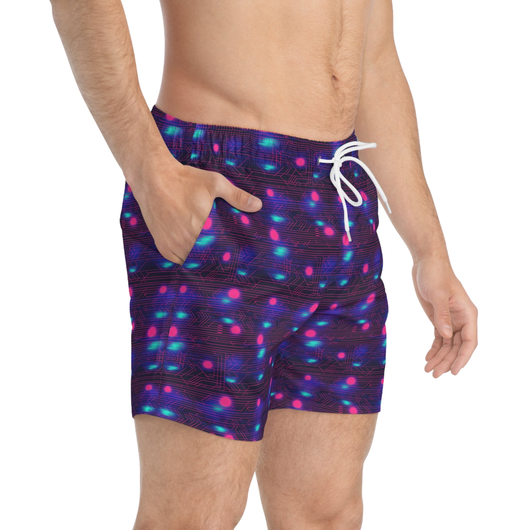 Swim Trunks (AOP) - Seamless Neon Designs 02