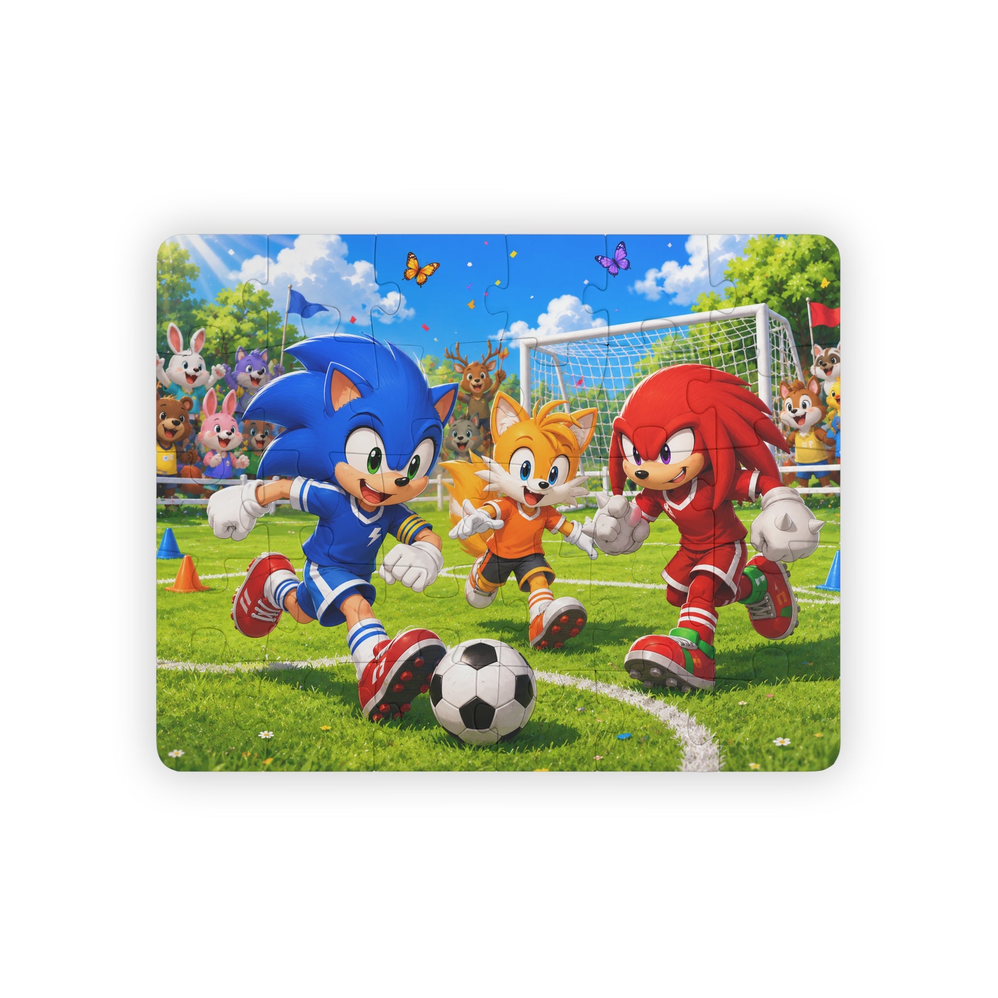 Kids' Puzzle, 30-Piece - Sonic, Tails & Knuckles playing Soccer