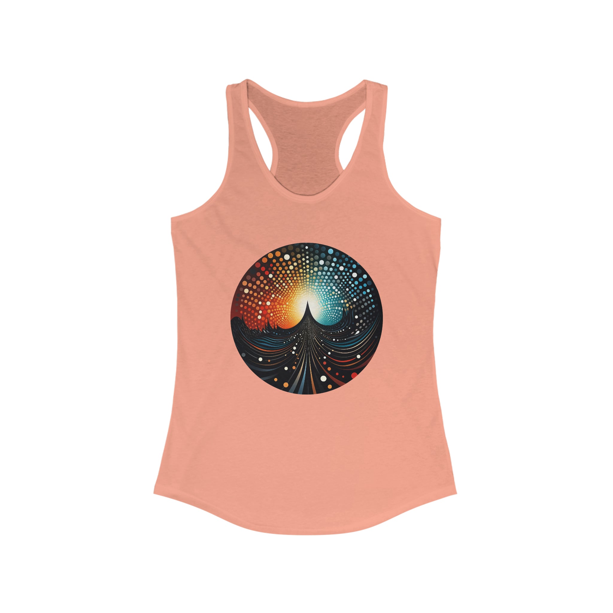 Women's Ideal Racerback Tank - Pointillism Designs 19