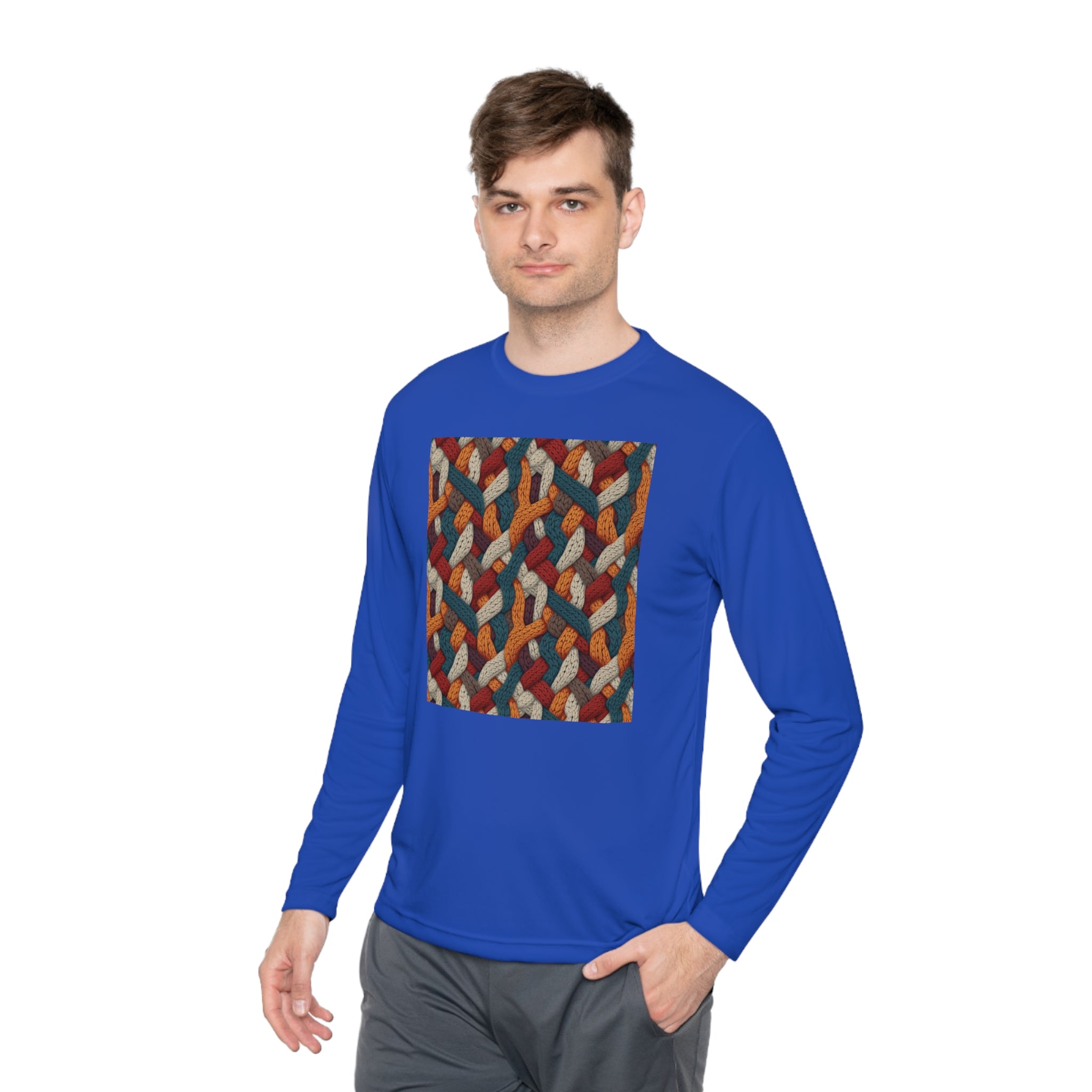 Unisex Lightweight Long Sleeve Tee (AOP) - Abstract Designs 11