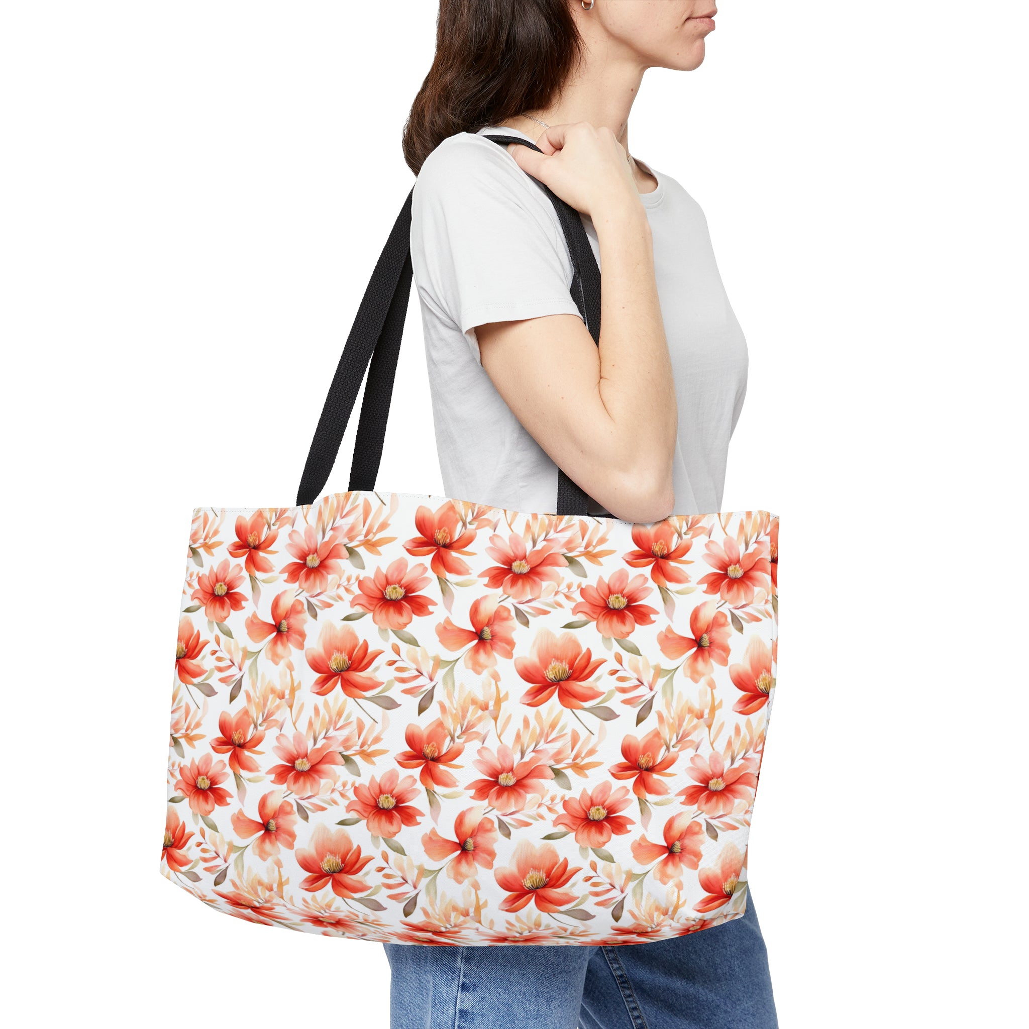 Weekender Tote Bag (AOP) - Seamless Floral Designs 03