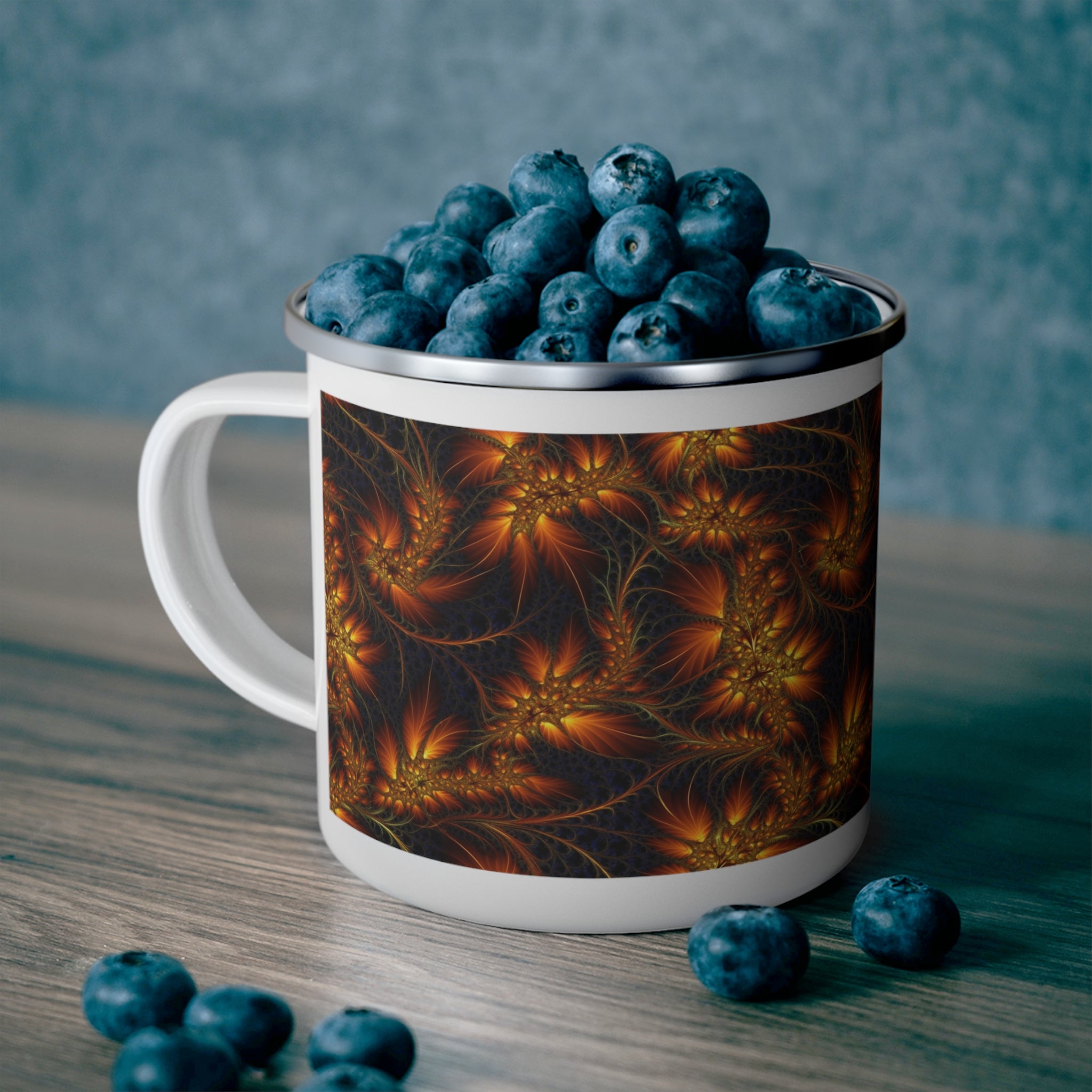 Enamel Camping Mug - Seamless Designs 09