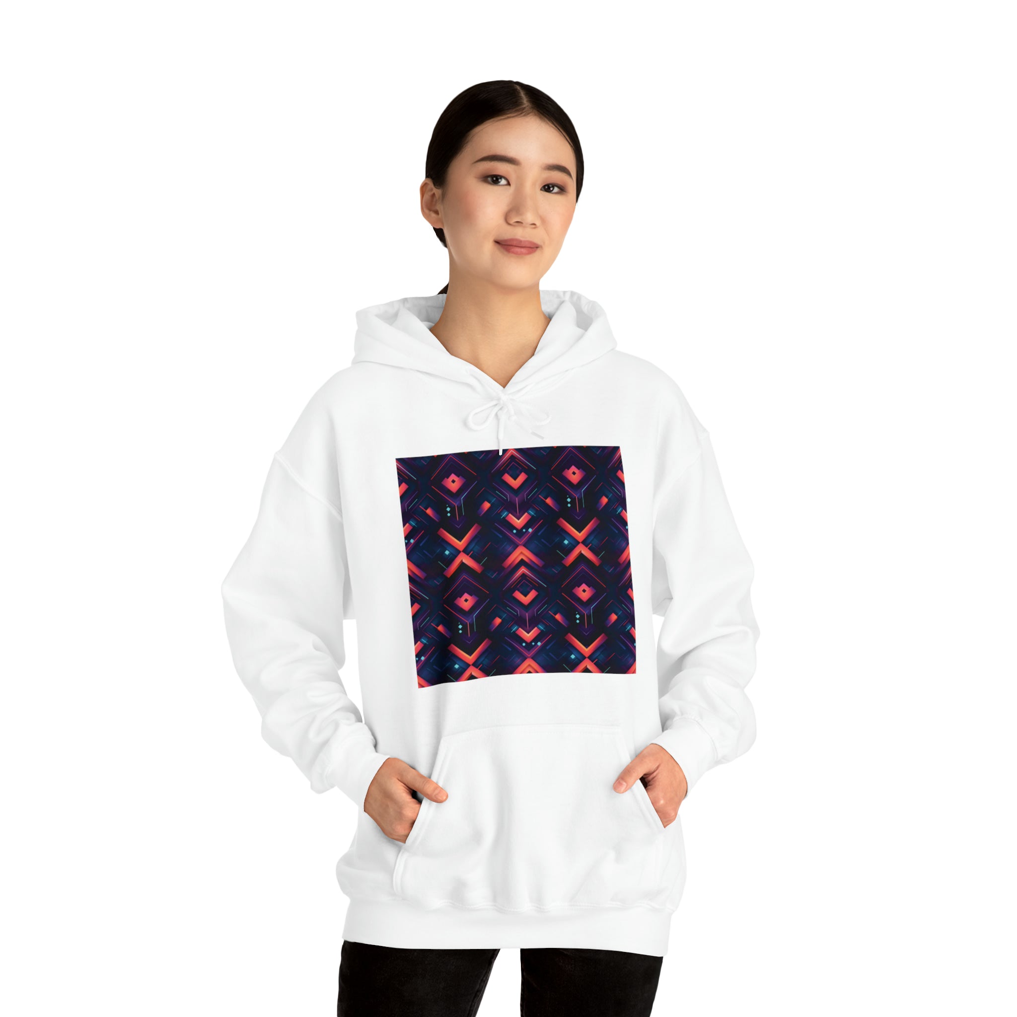 Unisex Heavy Blend™ Hooded Sweatshirt - Abstract Neon Designs 03