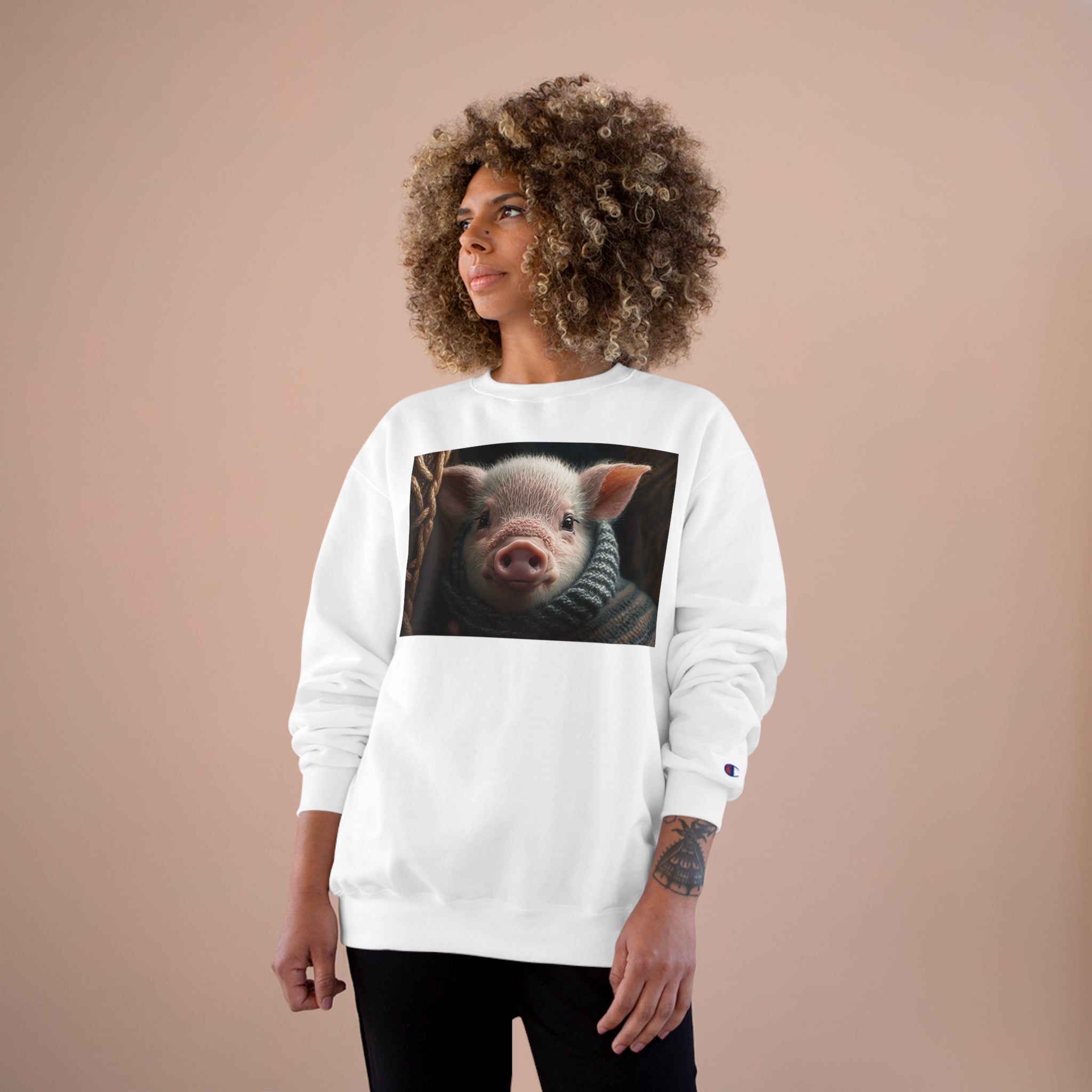 Champion Sweatshirt - Knit Animals, Piglet