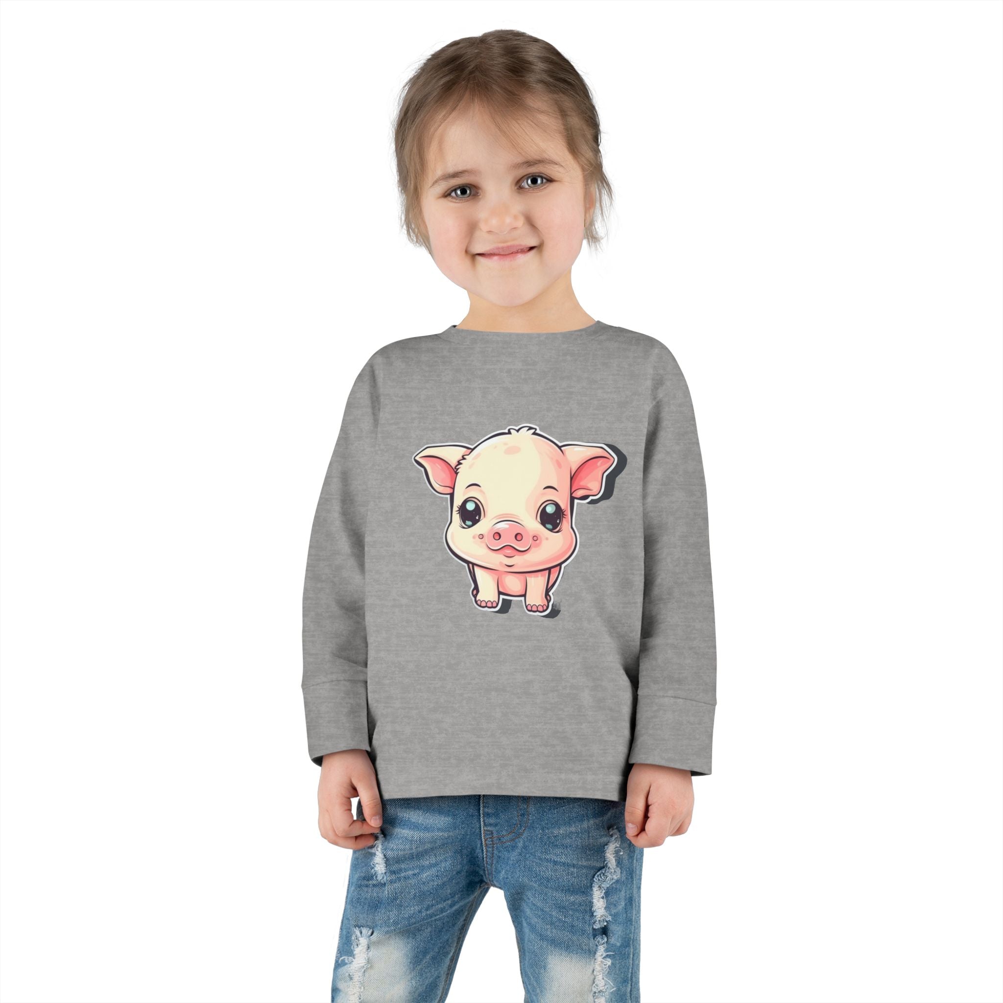 Toddler Long Sleeve Tee - Pig Piglet