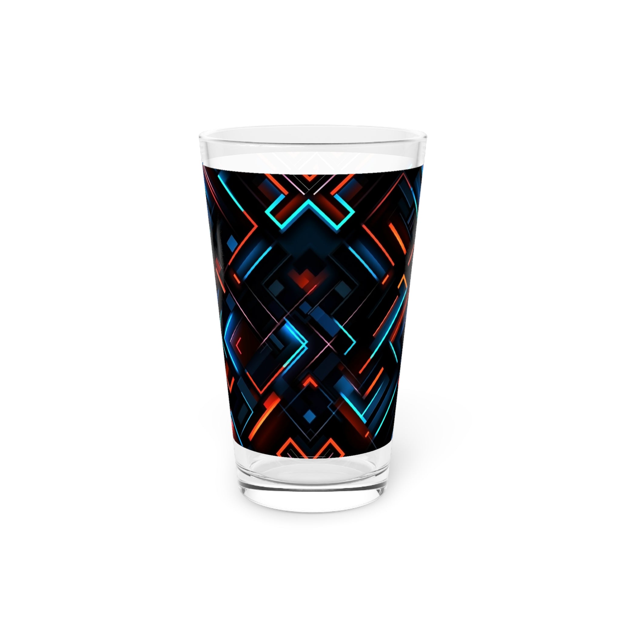 Pint Glass, 16oz - Abstract Designs 04
