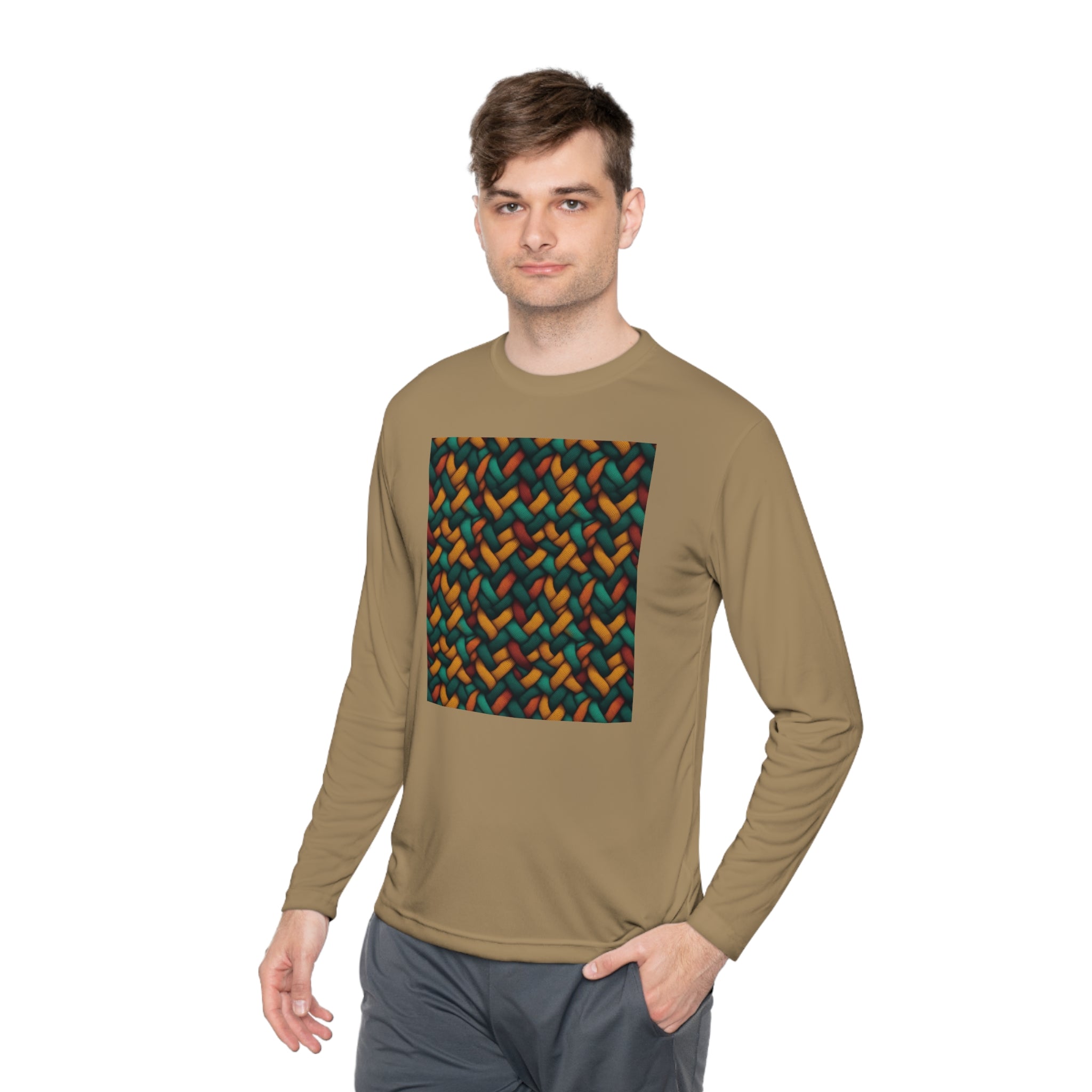Unisex Lightweight Long Sleeve Tee (AOP) - Abstract Designs 12