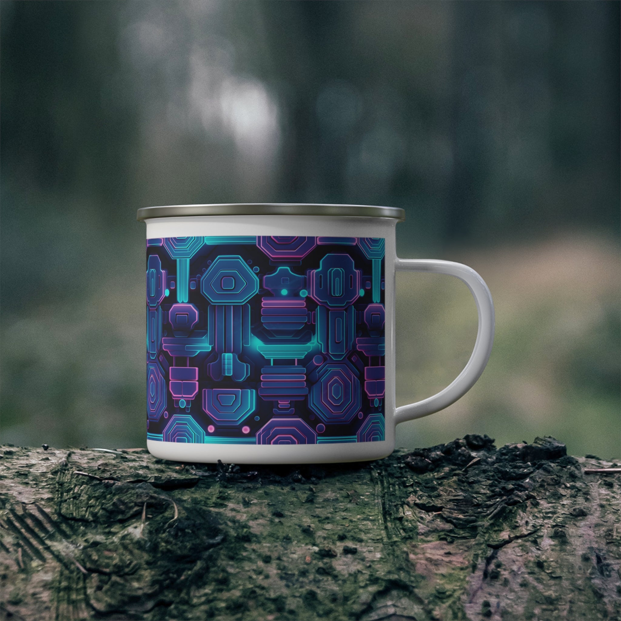 Enamel Camping Mug - Seamless Designs 16