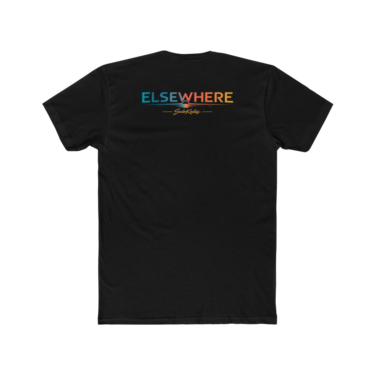 Ellora Caves, a Elsewhere design, on a men's cotton crew tee