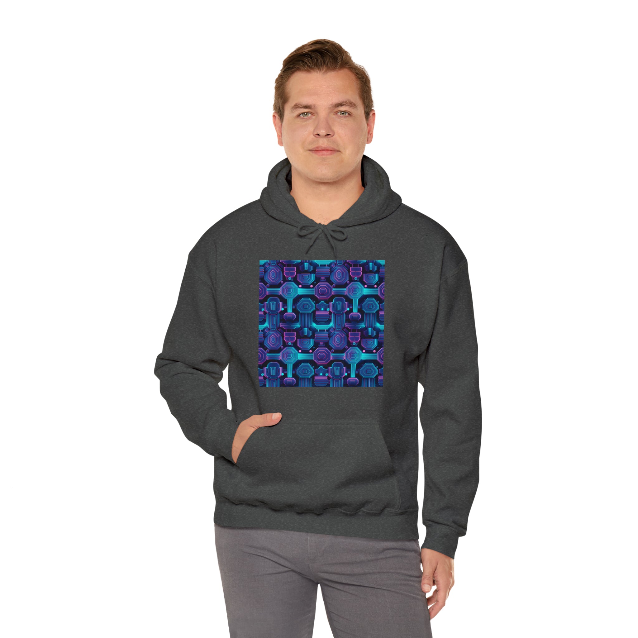 Unisex Heavy Blend™ Hooded Sweatshirt - Abstract Neon Designs 02