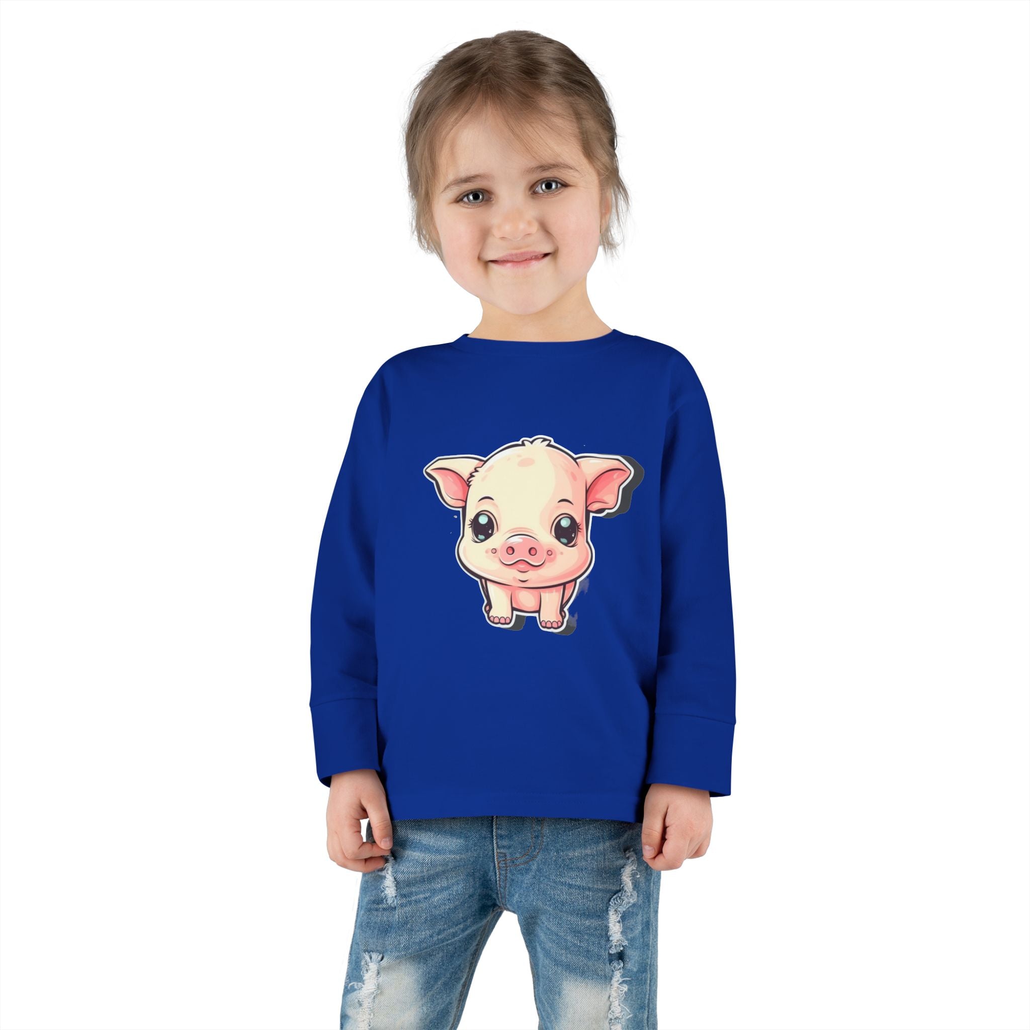 Toddler Long Sleeve Tee - Pig Piglet
