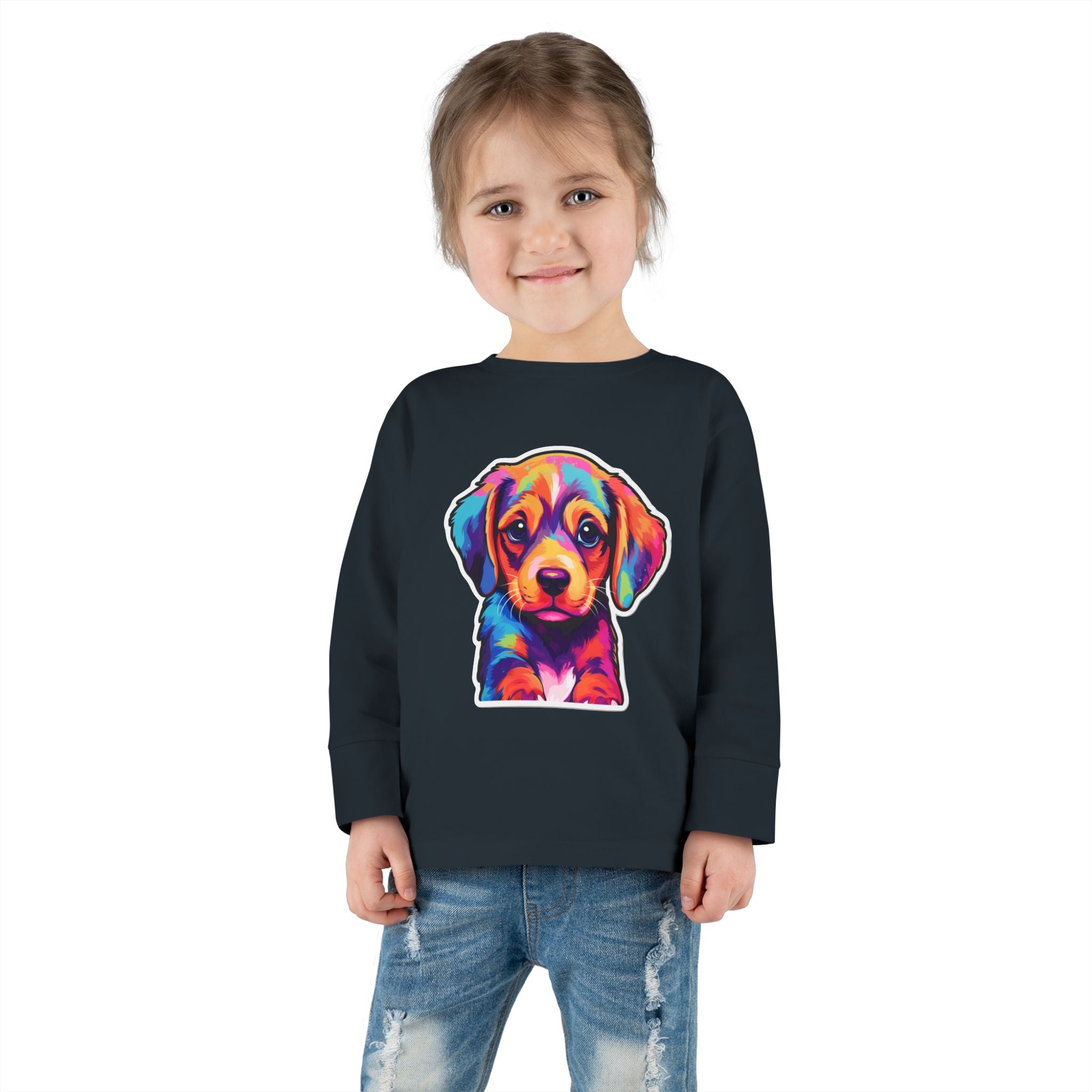 Toddler Long Sleeve Tee - Puppies 05