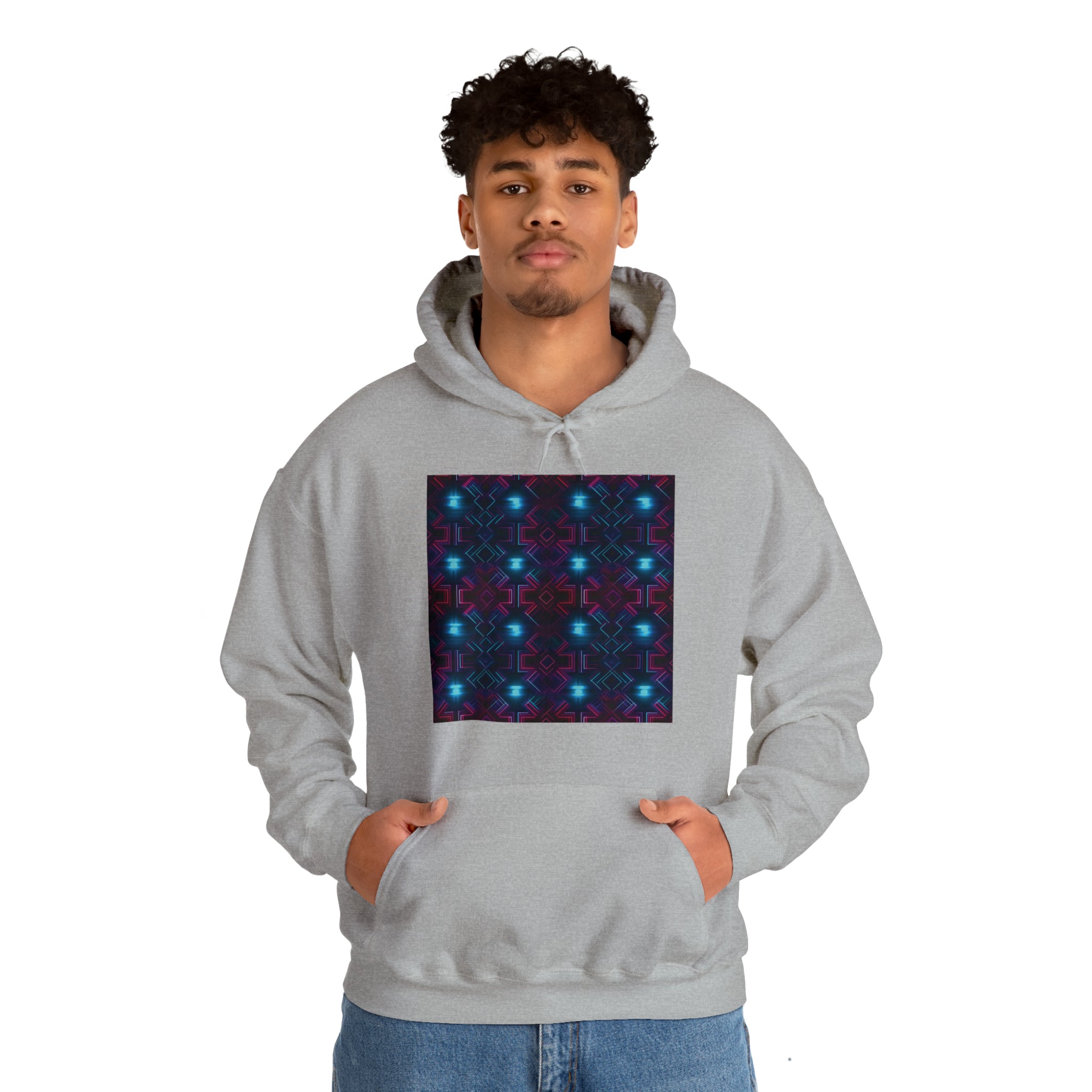 Unisex Heavy Blend™ Hooded Sweatshirt - Abstract Neon Designs 01
