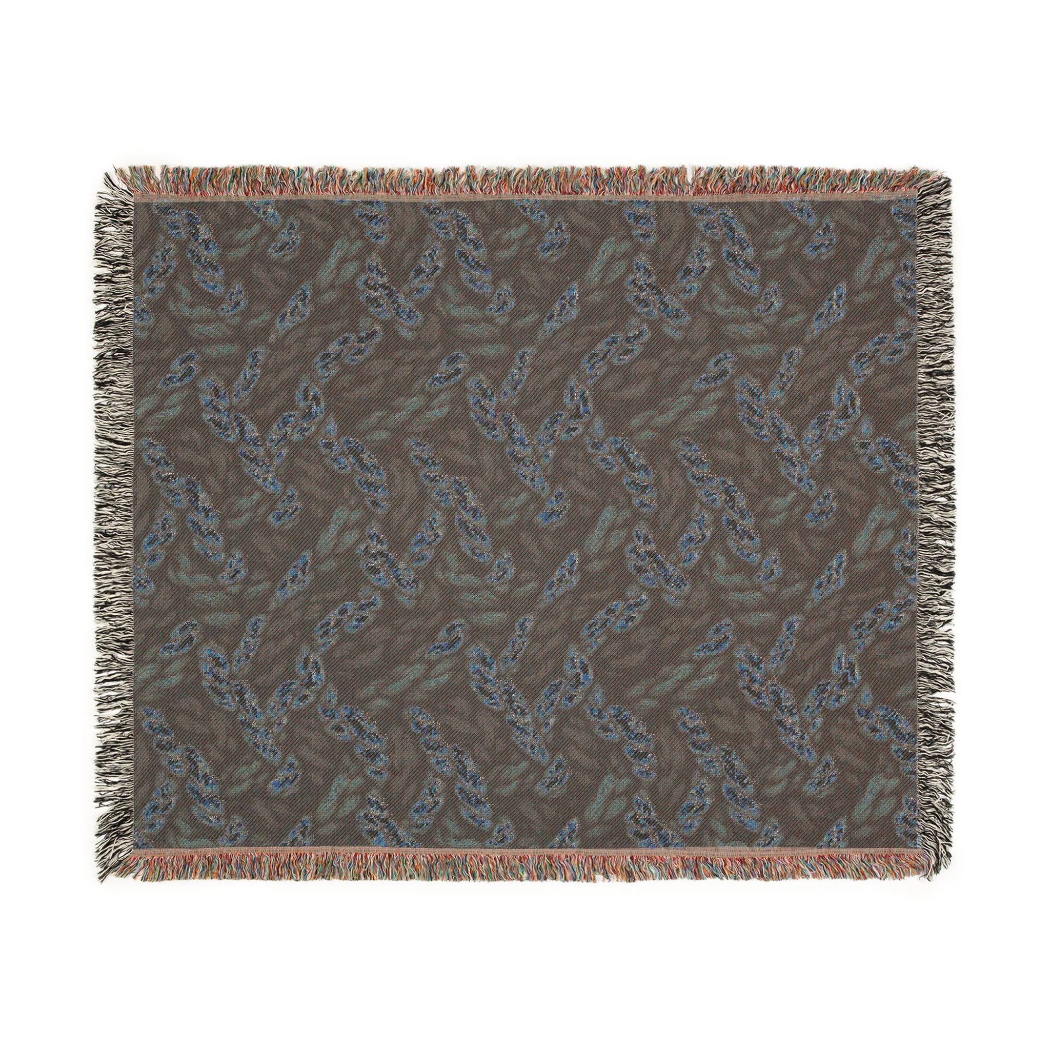 Woven Throw Blanket — Reversible Cozy Check Pattern for Living Room & Cabin - Design 08