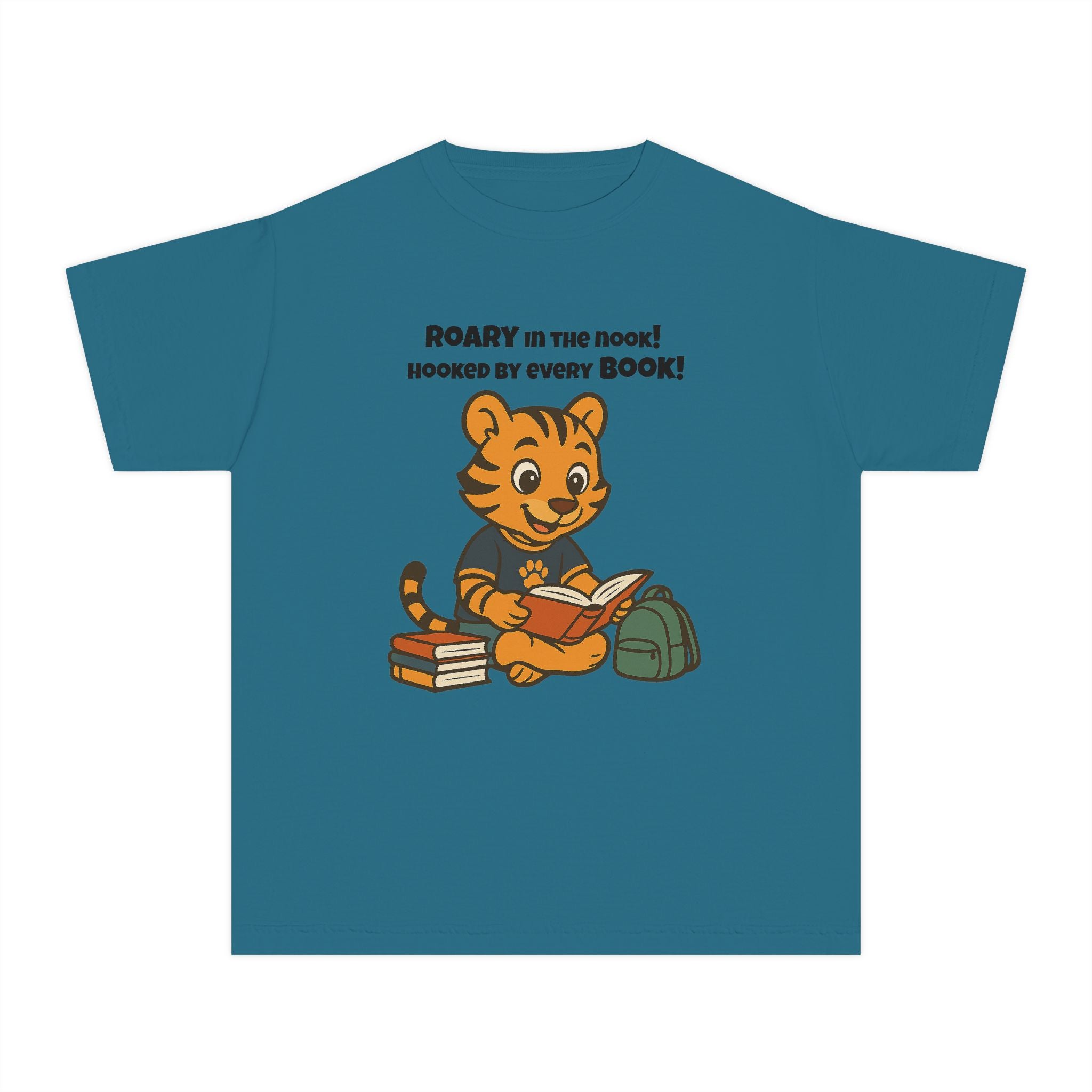 Youth Midweight Cotton Tee - Roary's Adventures in the Library