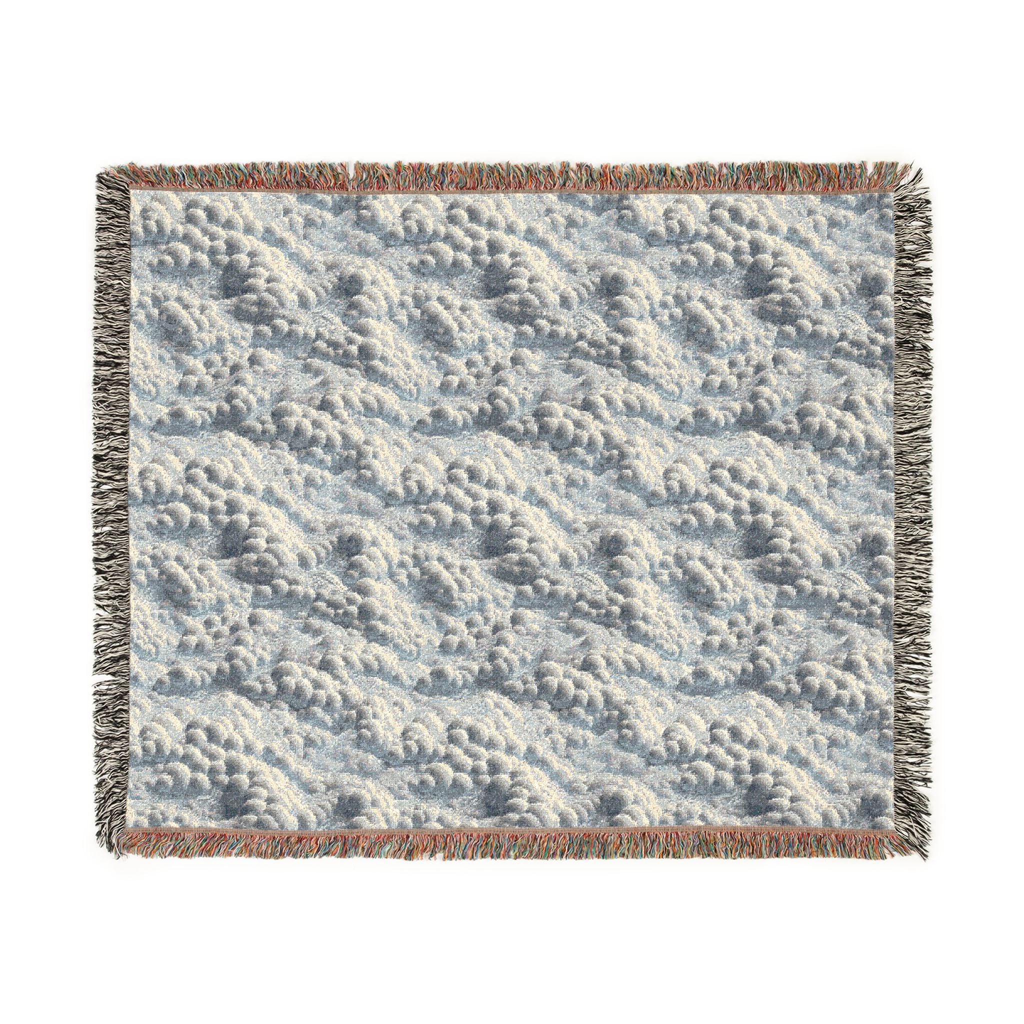 Woven Throw Blanket — Reversible Cozy Check Pattern for Living Room & Cabin - Design 05