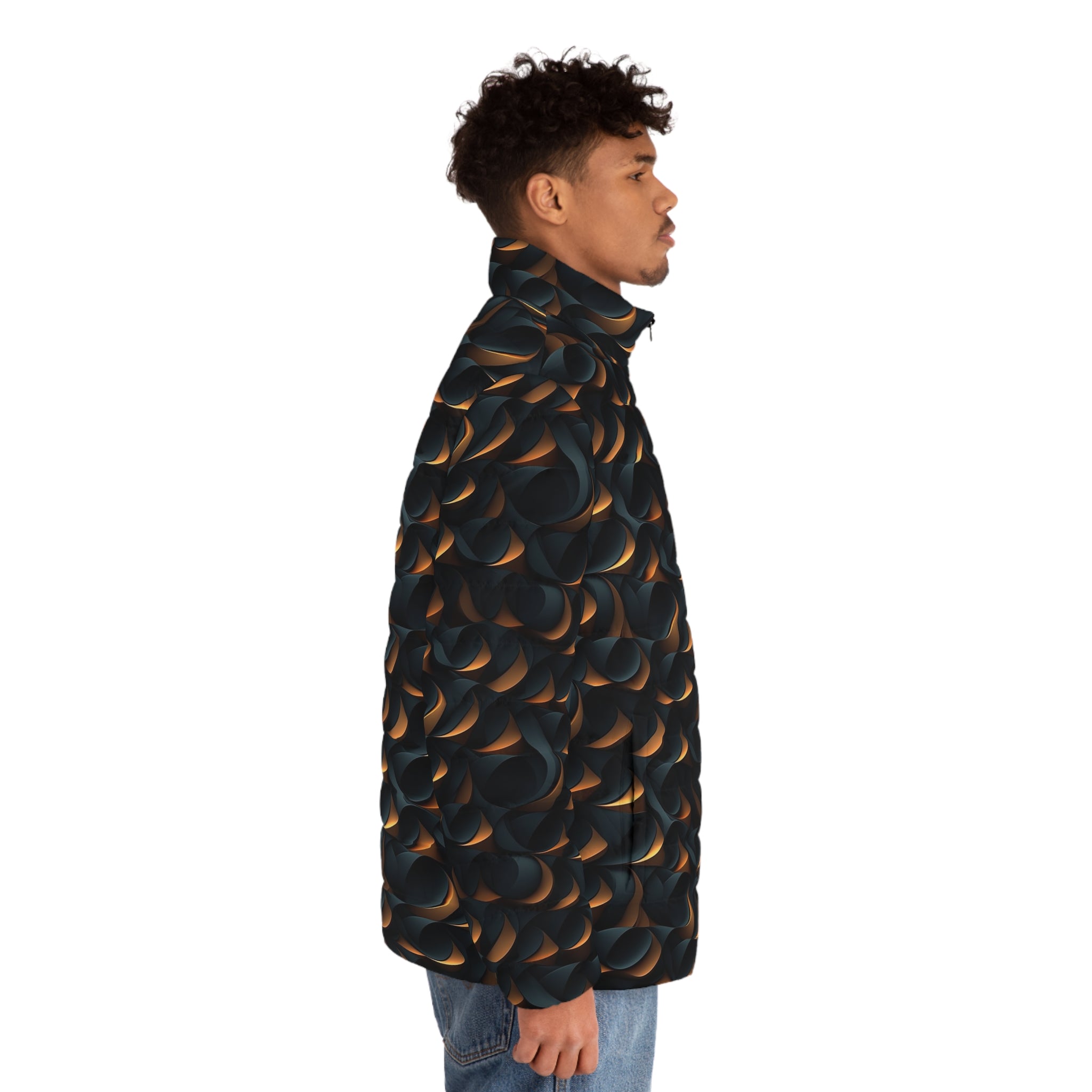 Men's Puffer Jacket (AOP) - Abstract Designs 14