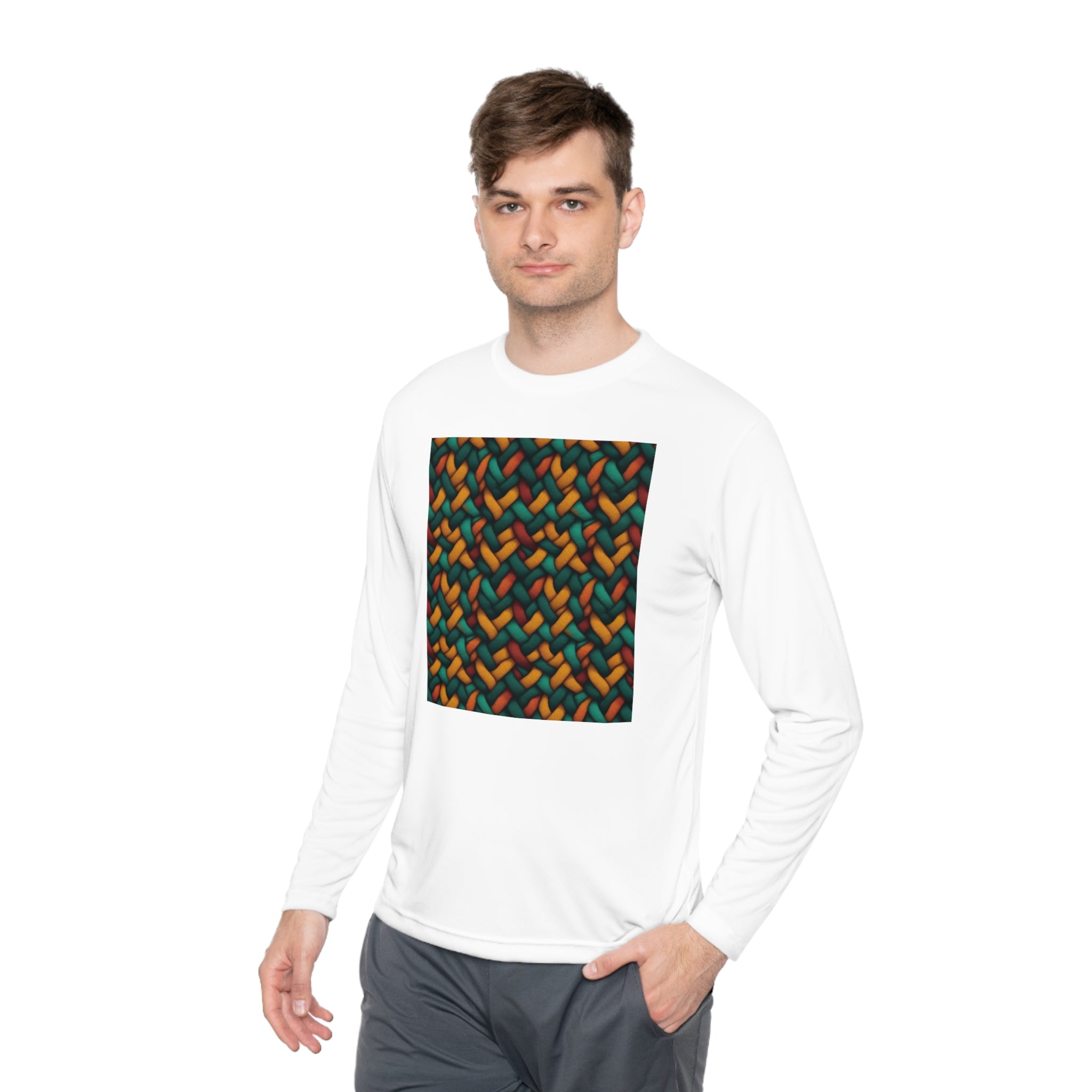 Unisex Lightweight Long Sleeve Tee (AOP) - Abstract Designs 12