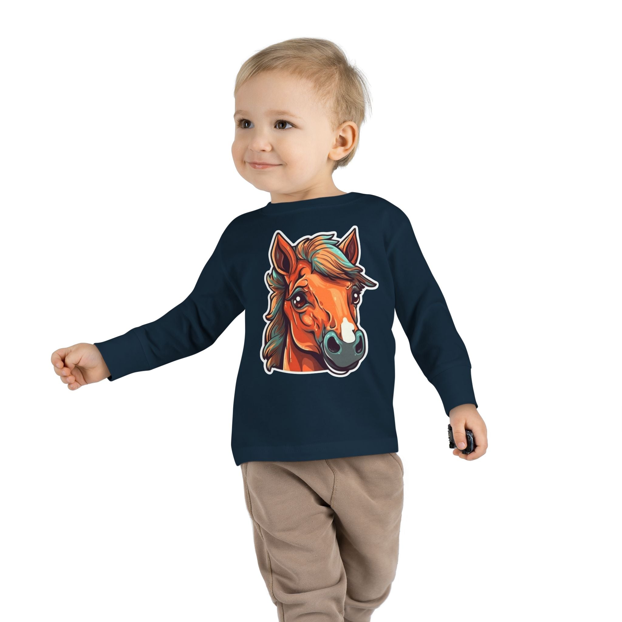 Toddler Long Sleeve Tee - Horse Foal