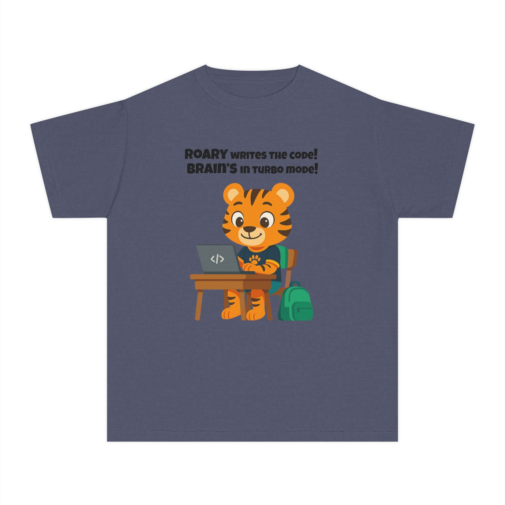 Youth Midweight Cotton Tee - Roary's Coding Time