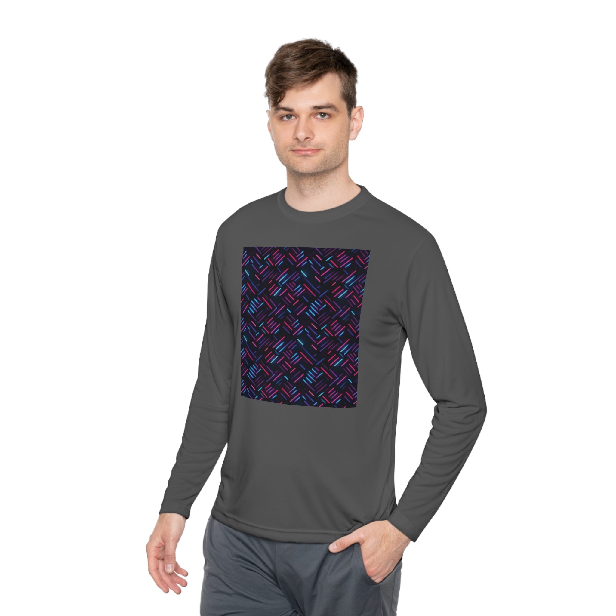 Unisex Lightweight Long Sleeve Tee (AOP) - Abstract Designs 03