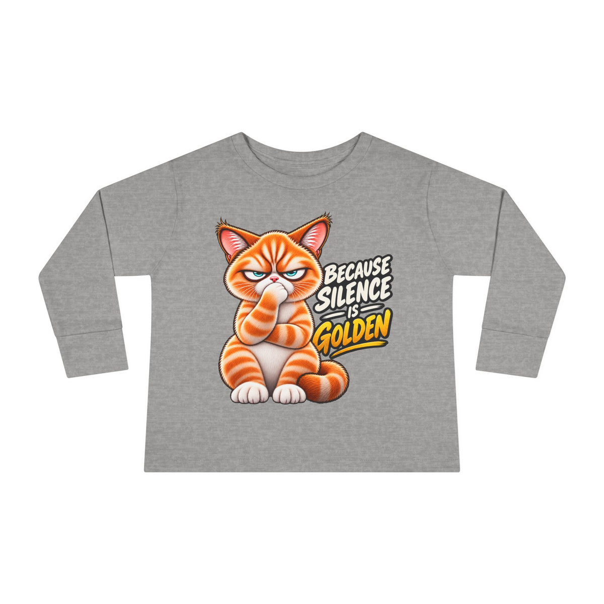 Silence is Golden - Mildly Feral - Toddler Long Sleeve Tee