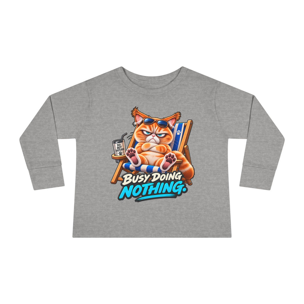 Busy doing Nothing - Mildly Feral - Toddler Long Sleeve Tee