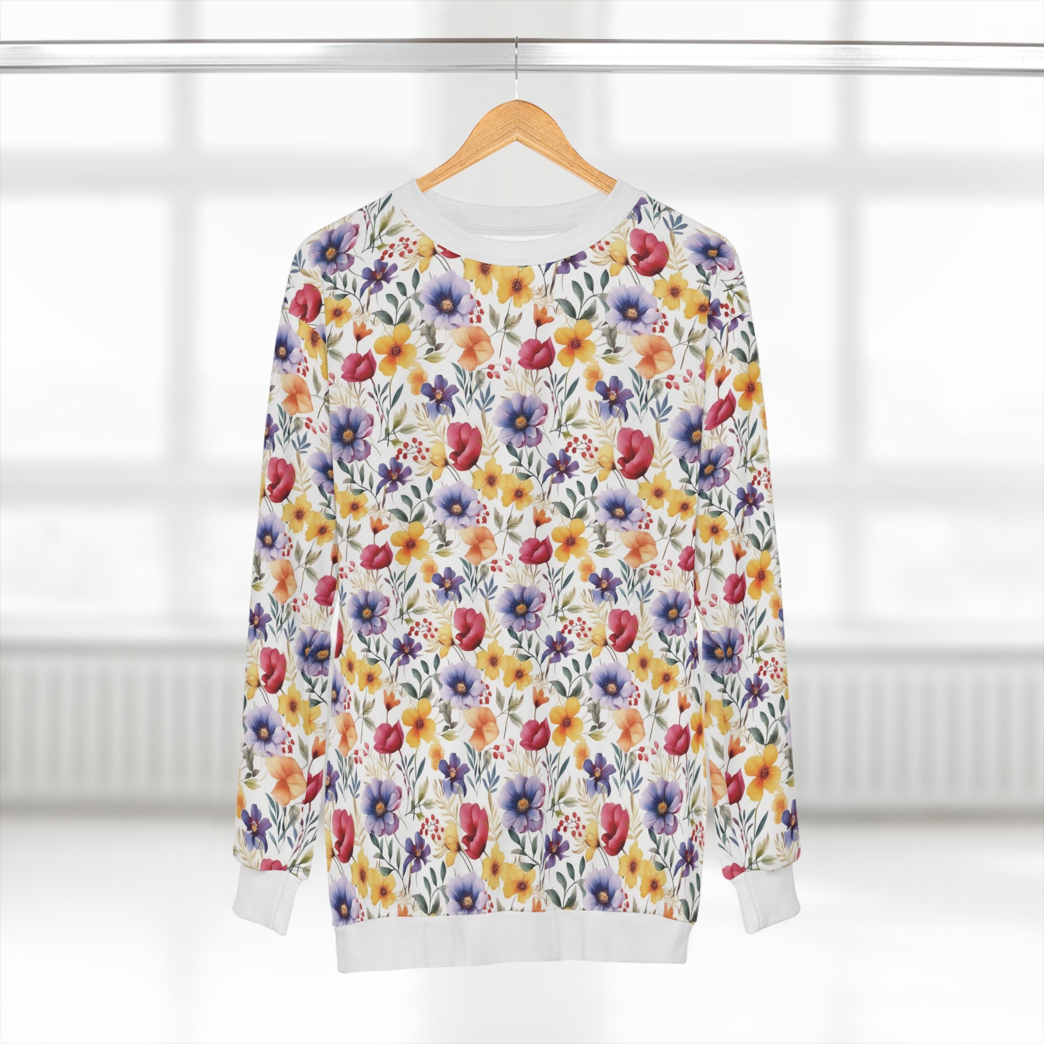 Unisex Sweatshirt (AOP) - Seamless Watercolor Designs 05