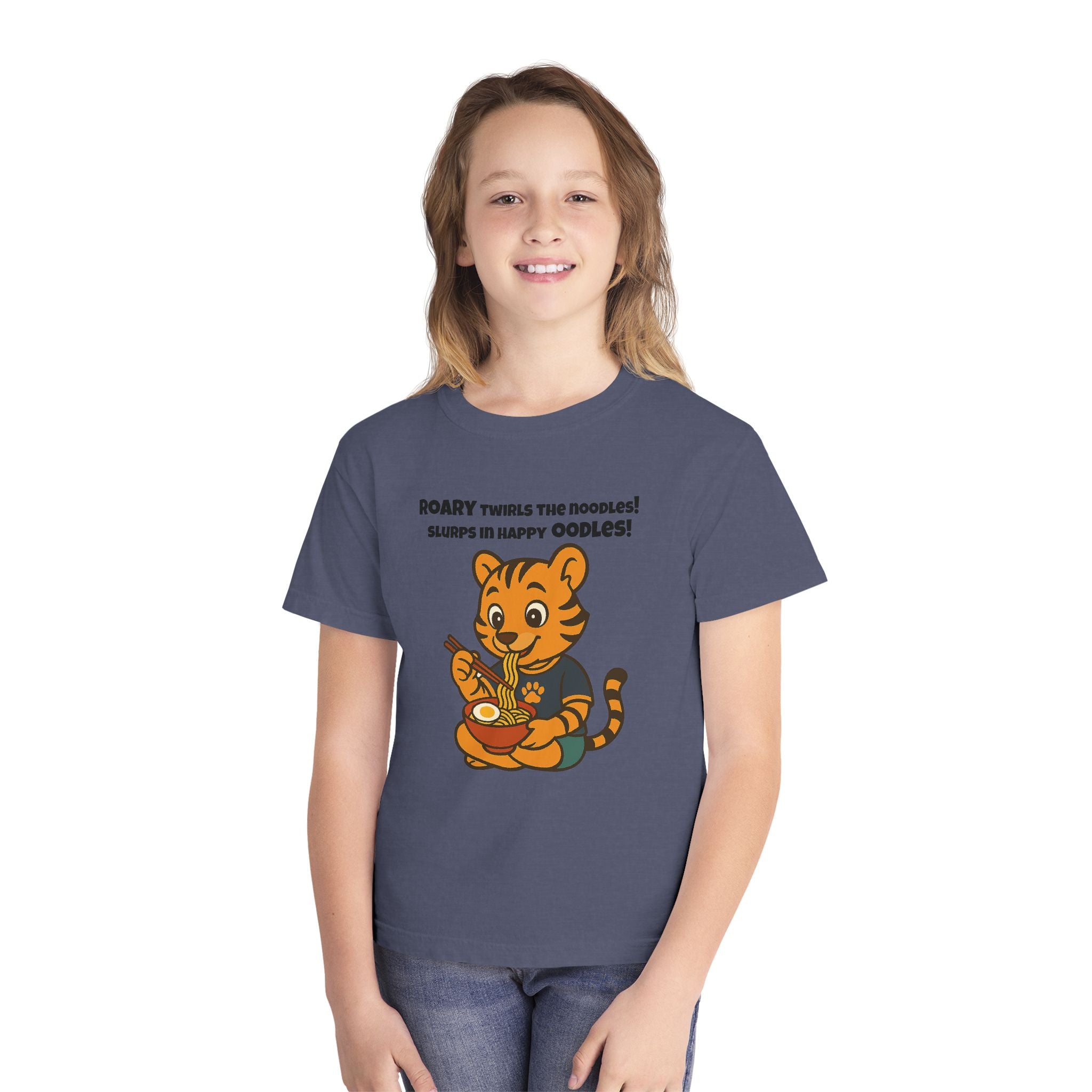 Youth Midweight Cotton Tee - Roary's Ramen Bowl